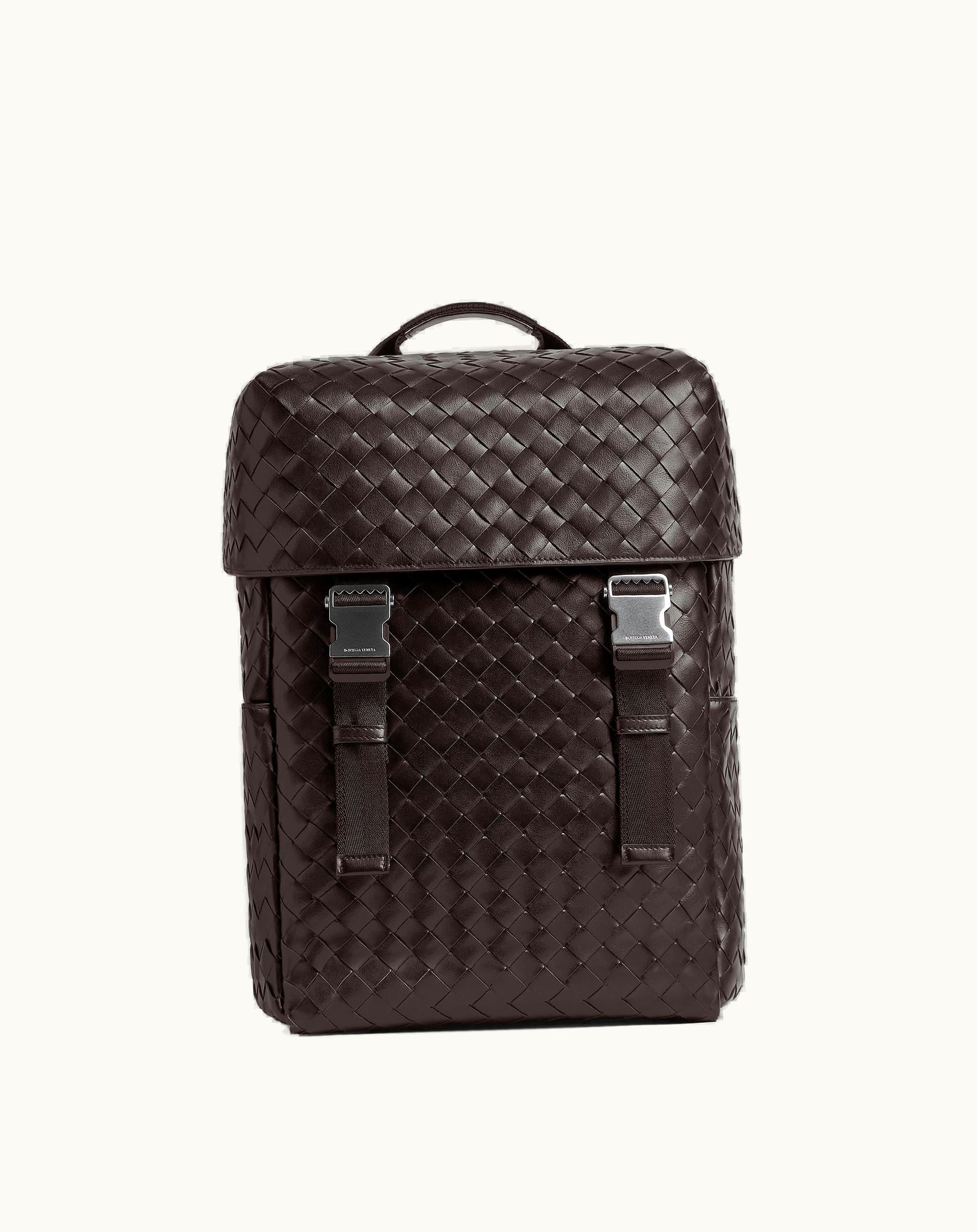 Bottega Veneta Bottega Veneta Men's Intrecciato Flap Backpack In Fondant