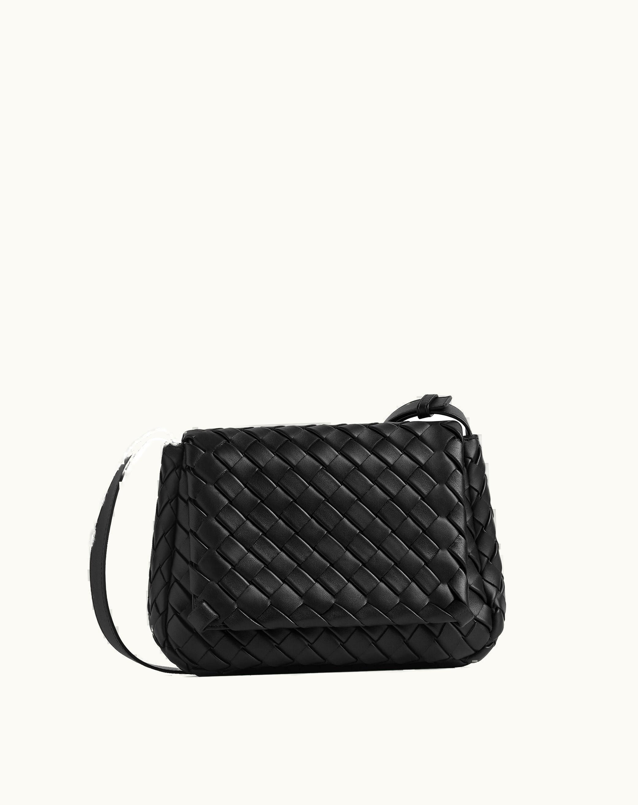Bottega Veneta Bottega Veneta Men's Small Cobble Messenger In Black