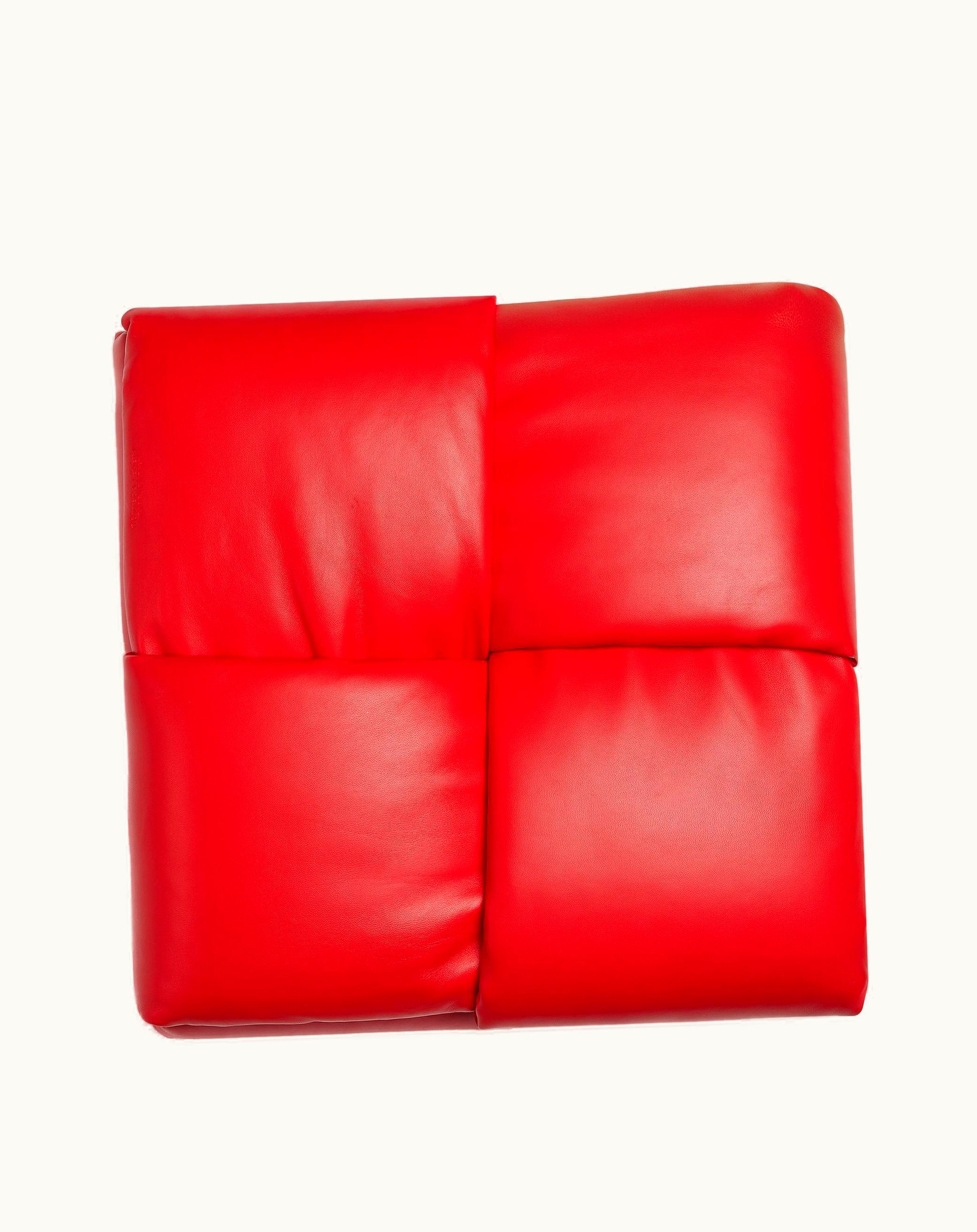 Bottega Veneta Bottega Veneta Padded Intreccio Cushion In Red Stone