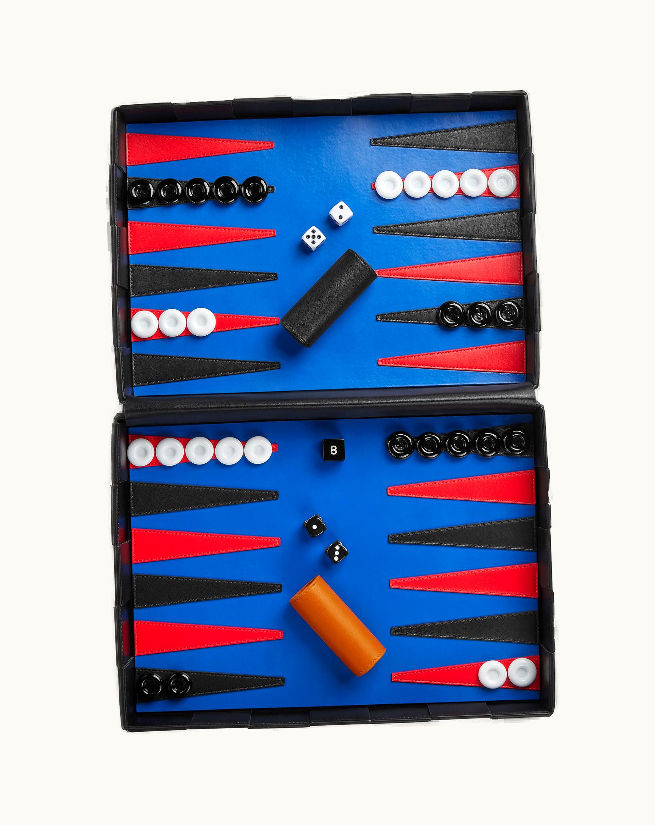 Bottega Veneta Bottega Veneta Leather Backgammon In Black / Blue