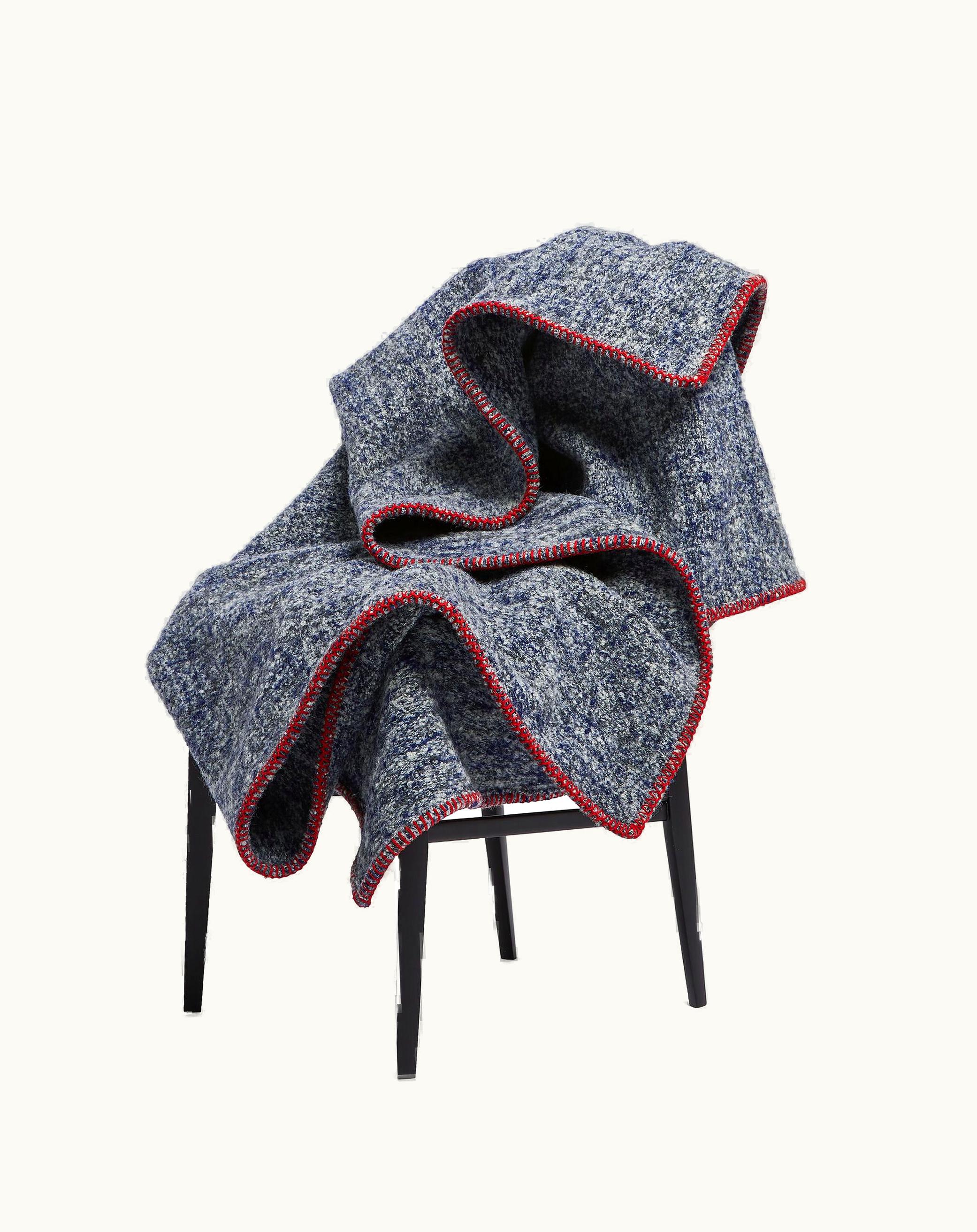 Bottega Veneta Bottega Veneta Lava Blanket In Black / White / Blue