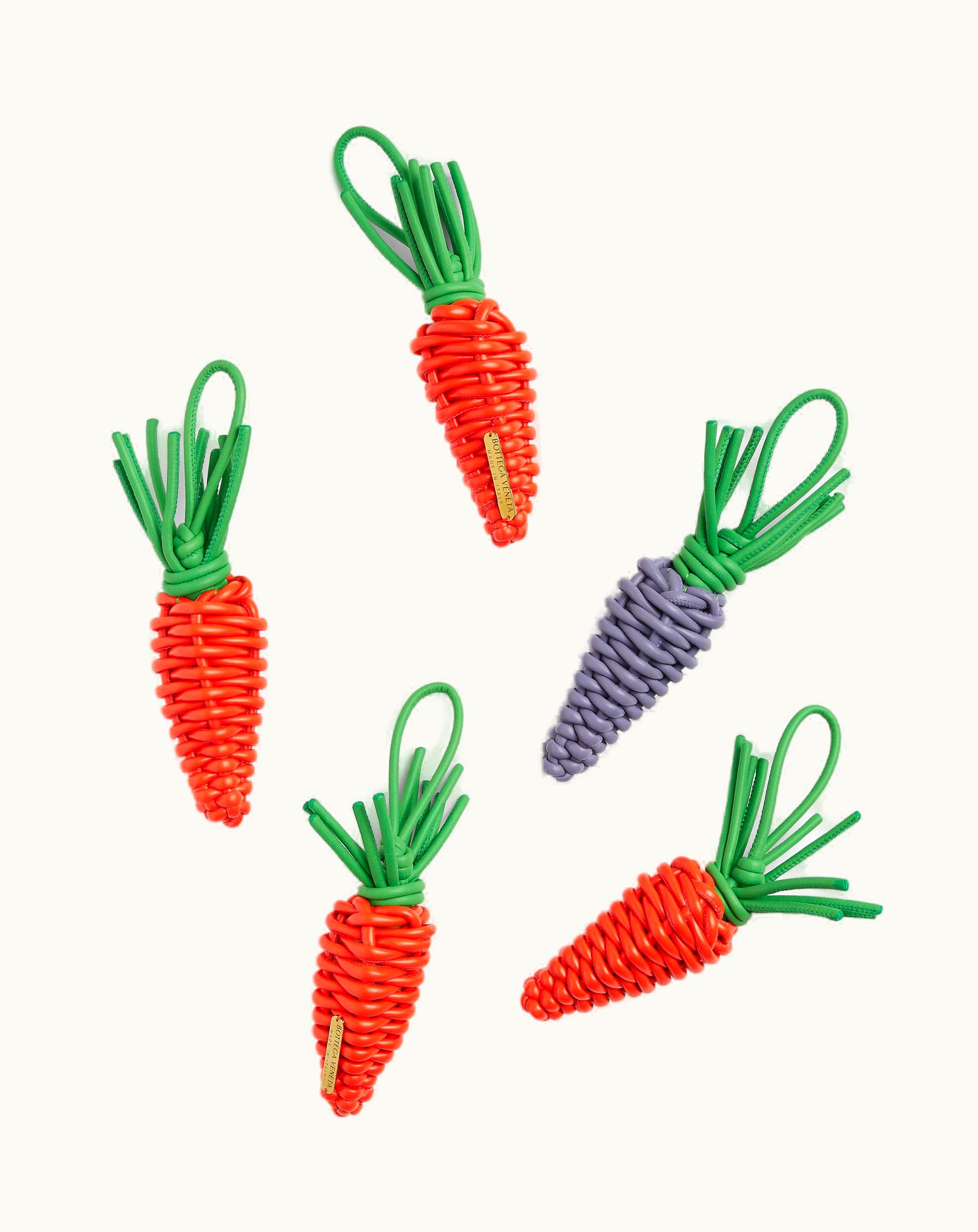 Bottega Veneta Bottega Veneta Intreccio Nappa Carrot Set In Orange / Lavender / Grass