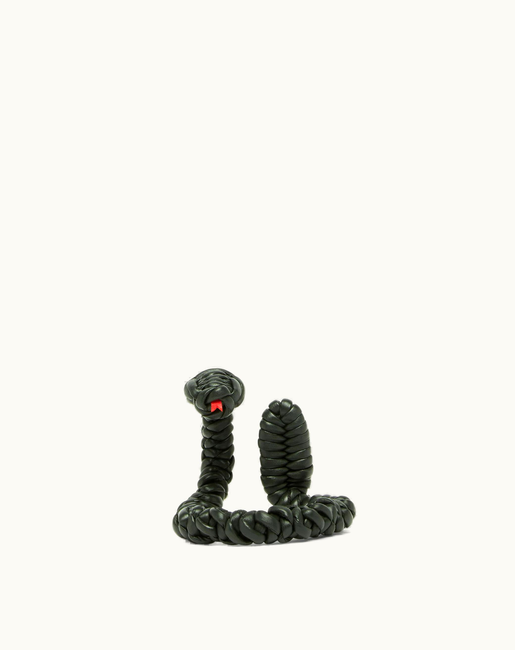 Bottega Veneta Bottega Veneta Intreccio Nappa Snake In Dark Green / Redstone