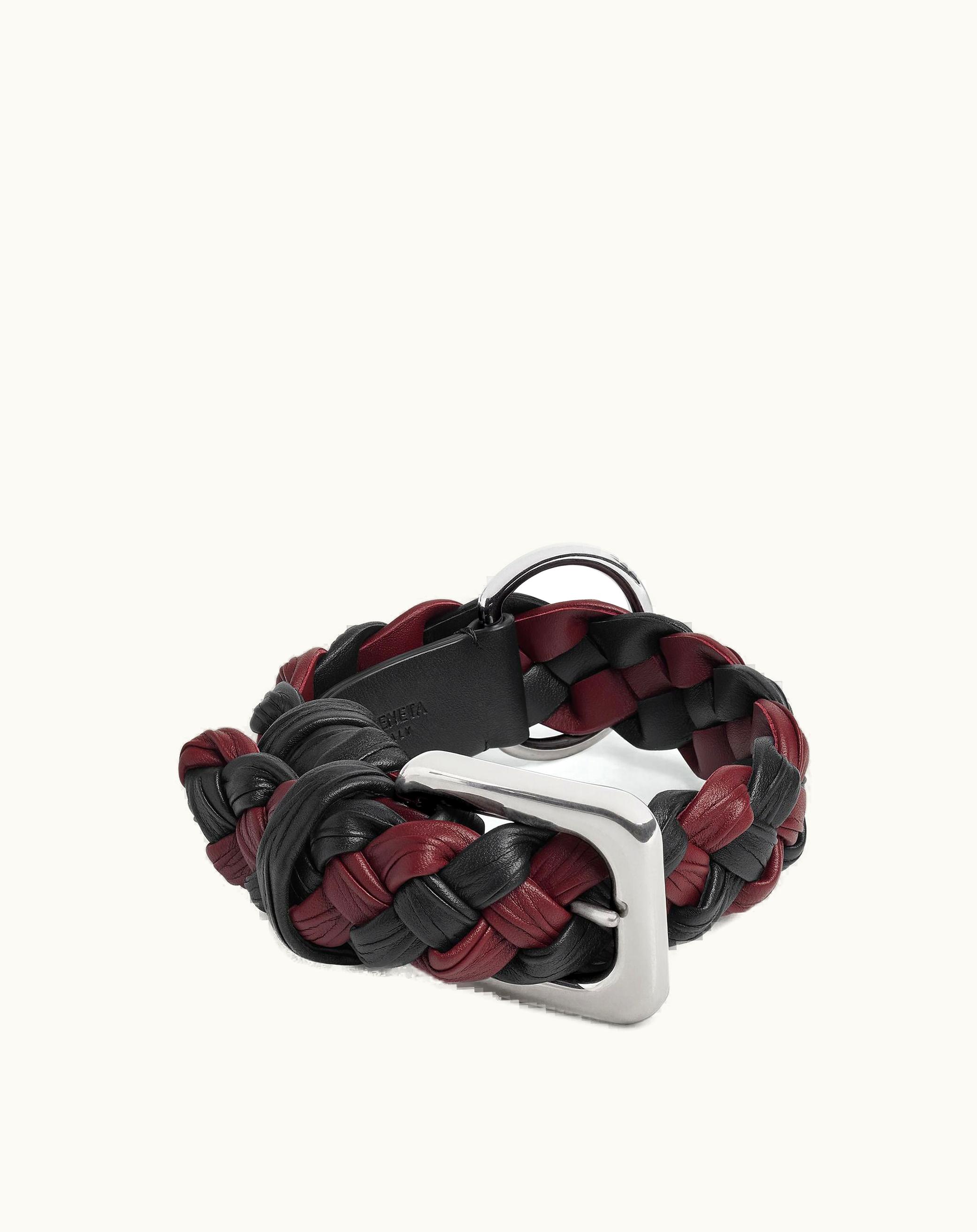 Bottega Veneta Bottega Veneta Intreccio Foulard Pet Collar In Barolo / Black