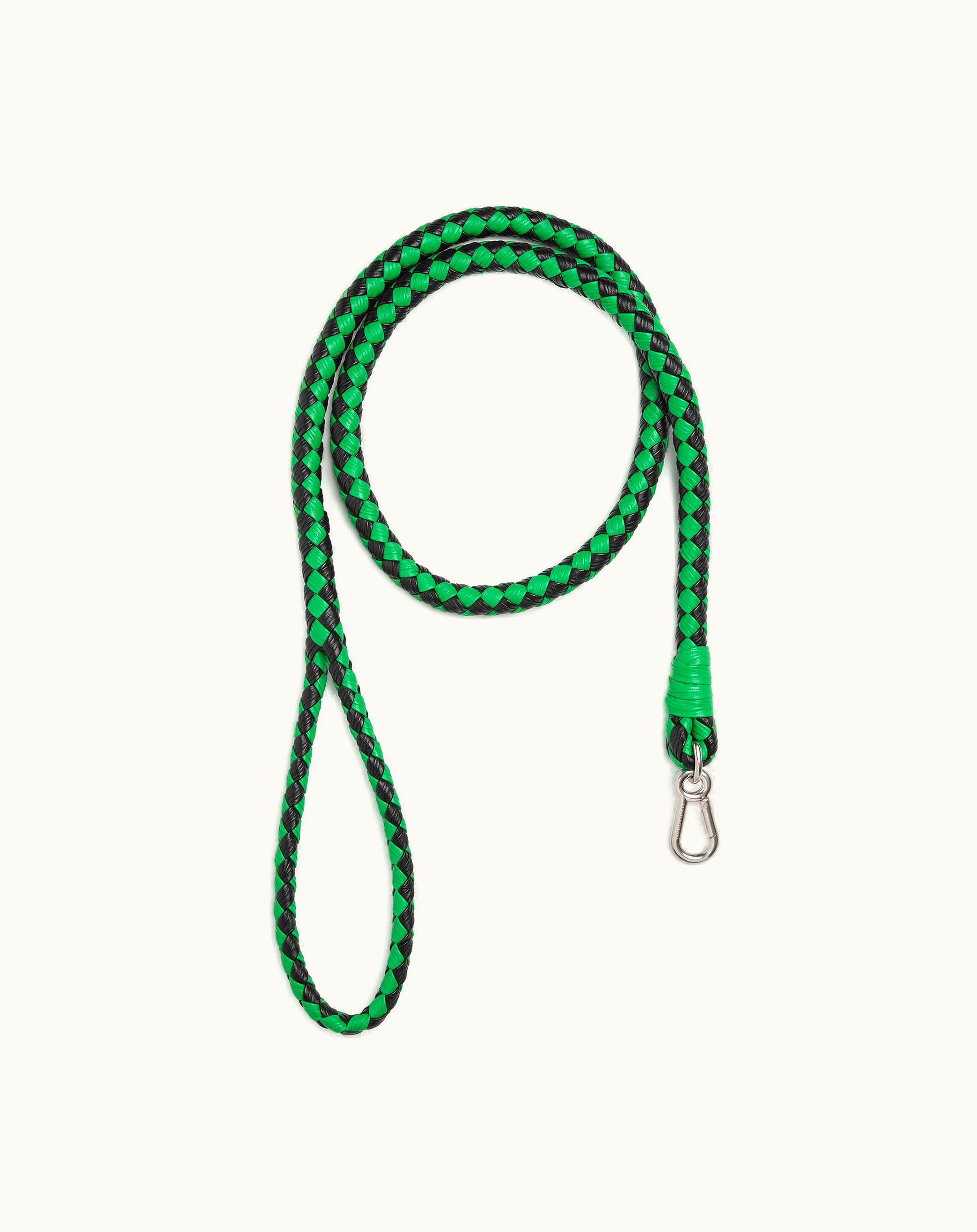 Bottega Veneta Bottega Veneta Intreccio Foulard Pet Leash In Parakeet / Black