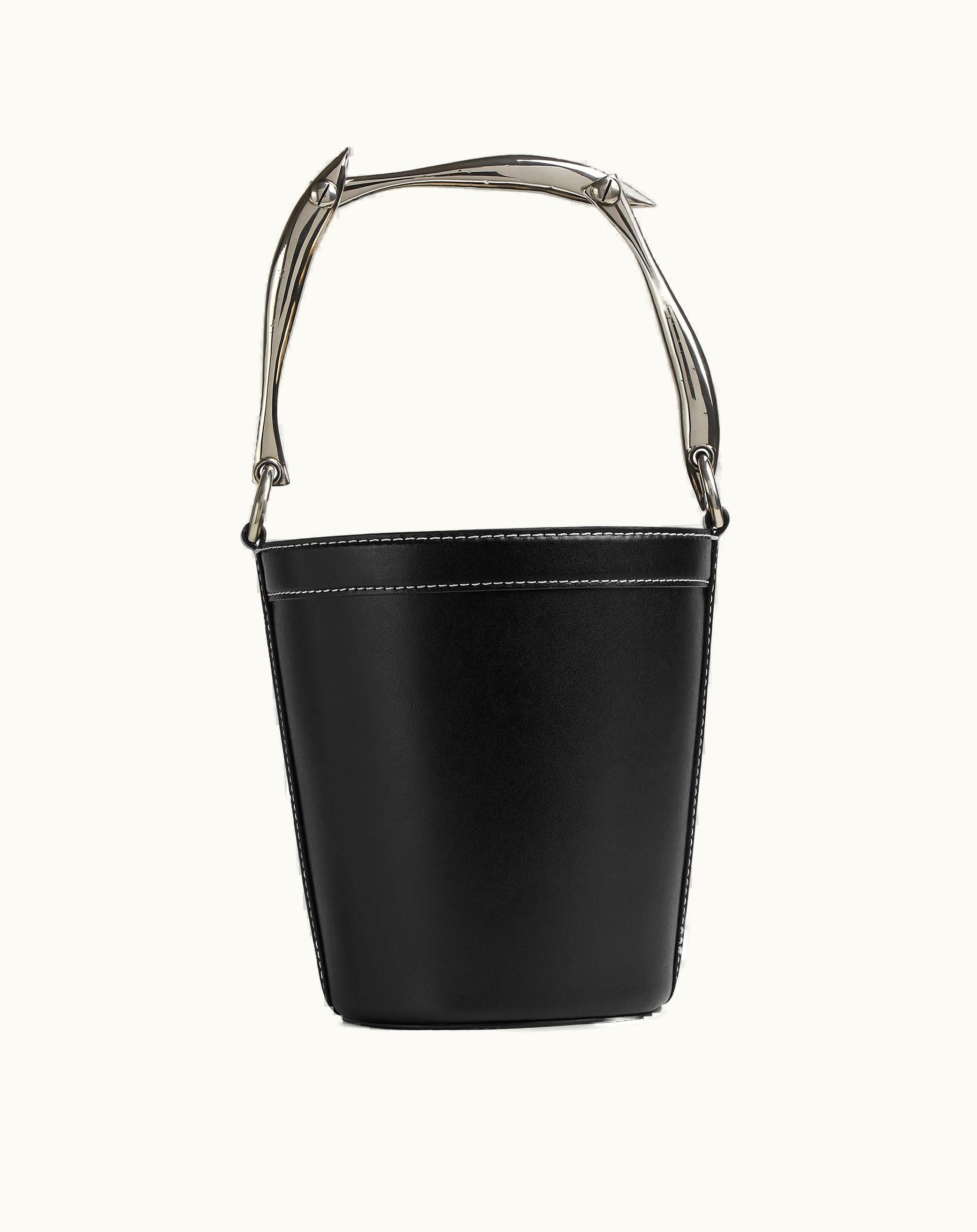 Bottega Veneta Bottega Veneta Men's Sardine Bucket In Black / Natural Stitch