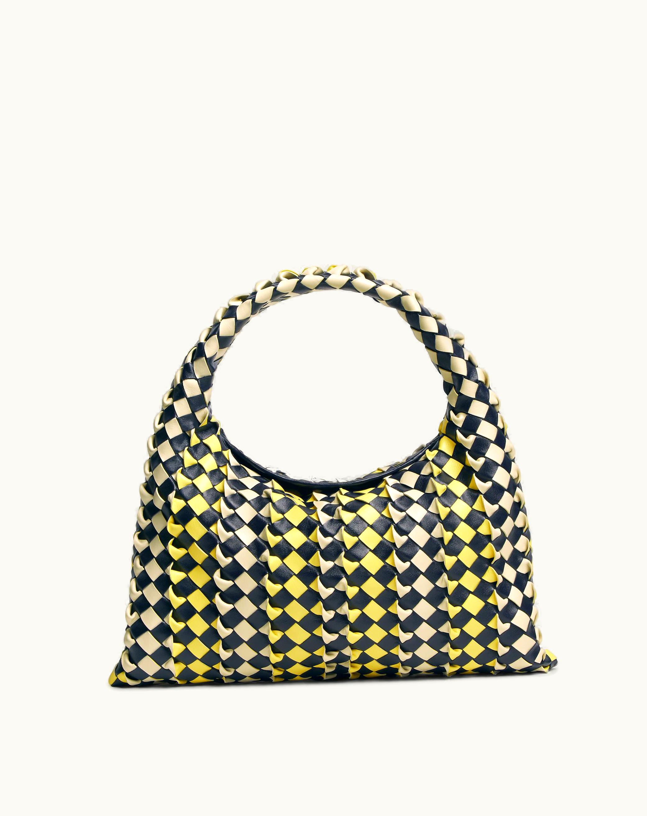 Bottega Veneta Bottega Veneta Women's Small Hop In Inkwell / Sherbert / Sea Salt