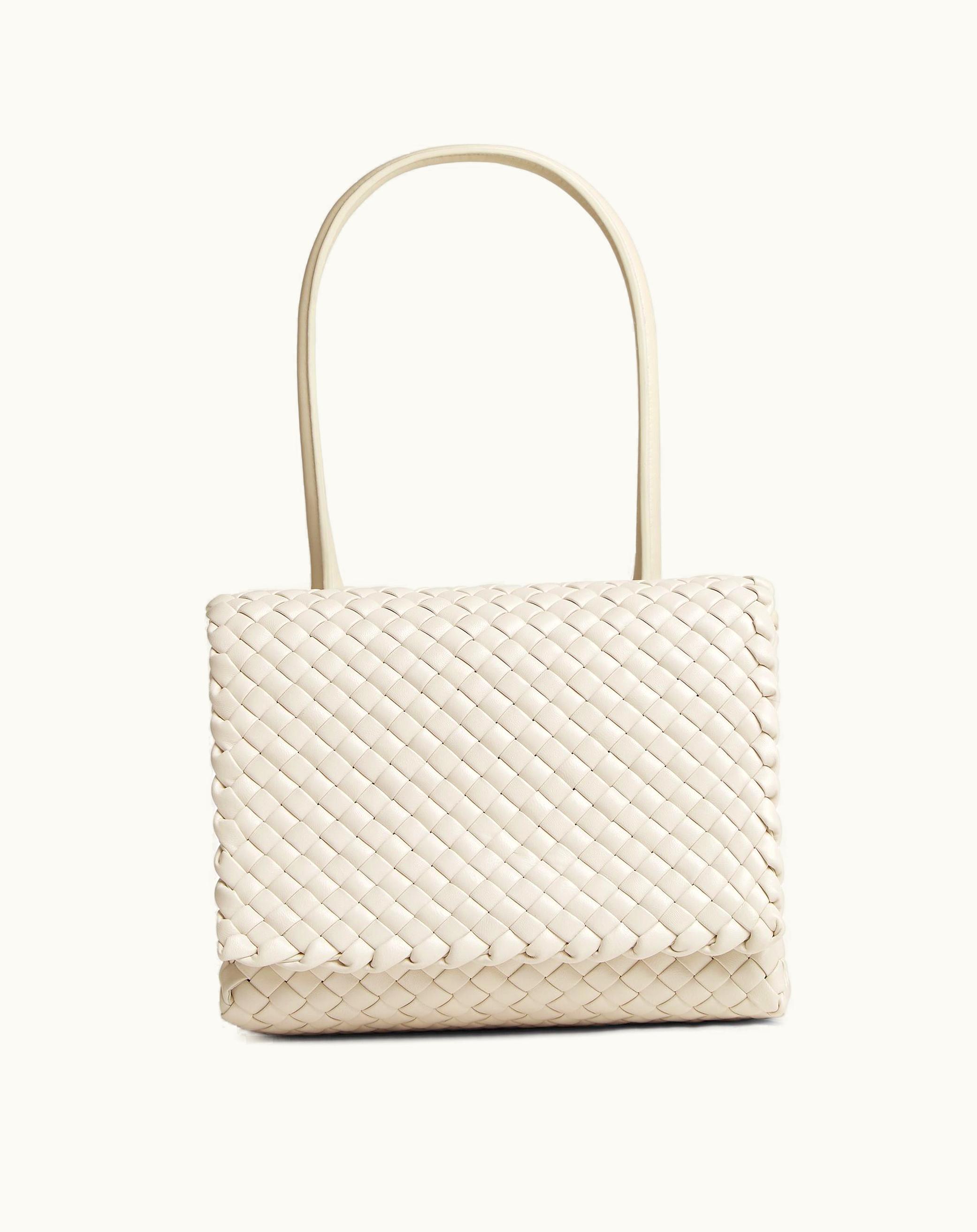 Bottega Veneta Bottega Veneta Patti Top Handle Bag In Chalk