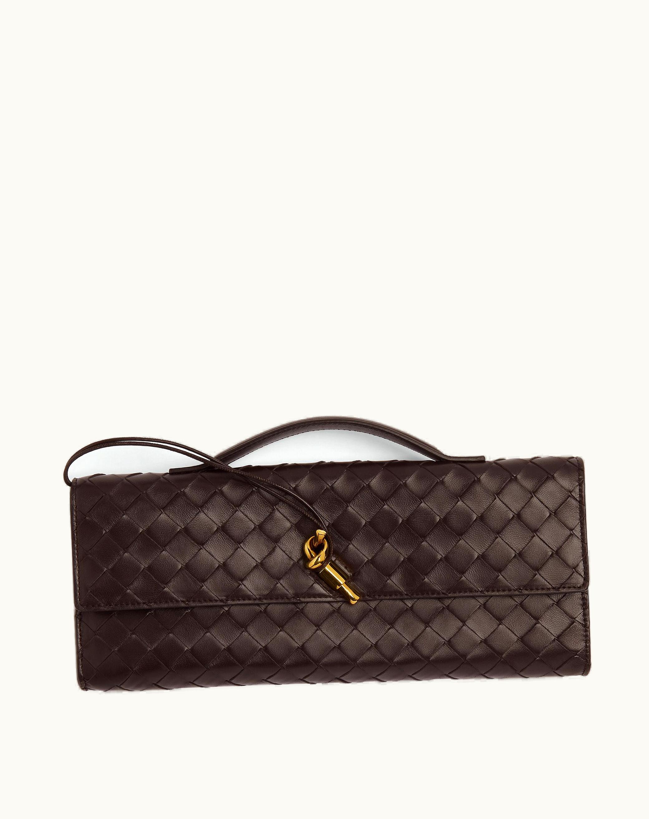 Bottega Veneta Bottega Veneta Women's Long Clutch Andiamo With Handle In Fondant