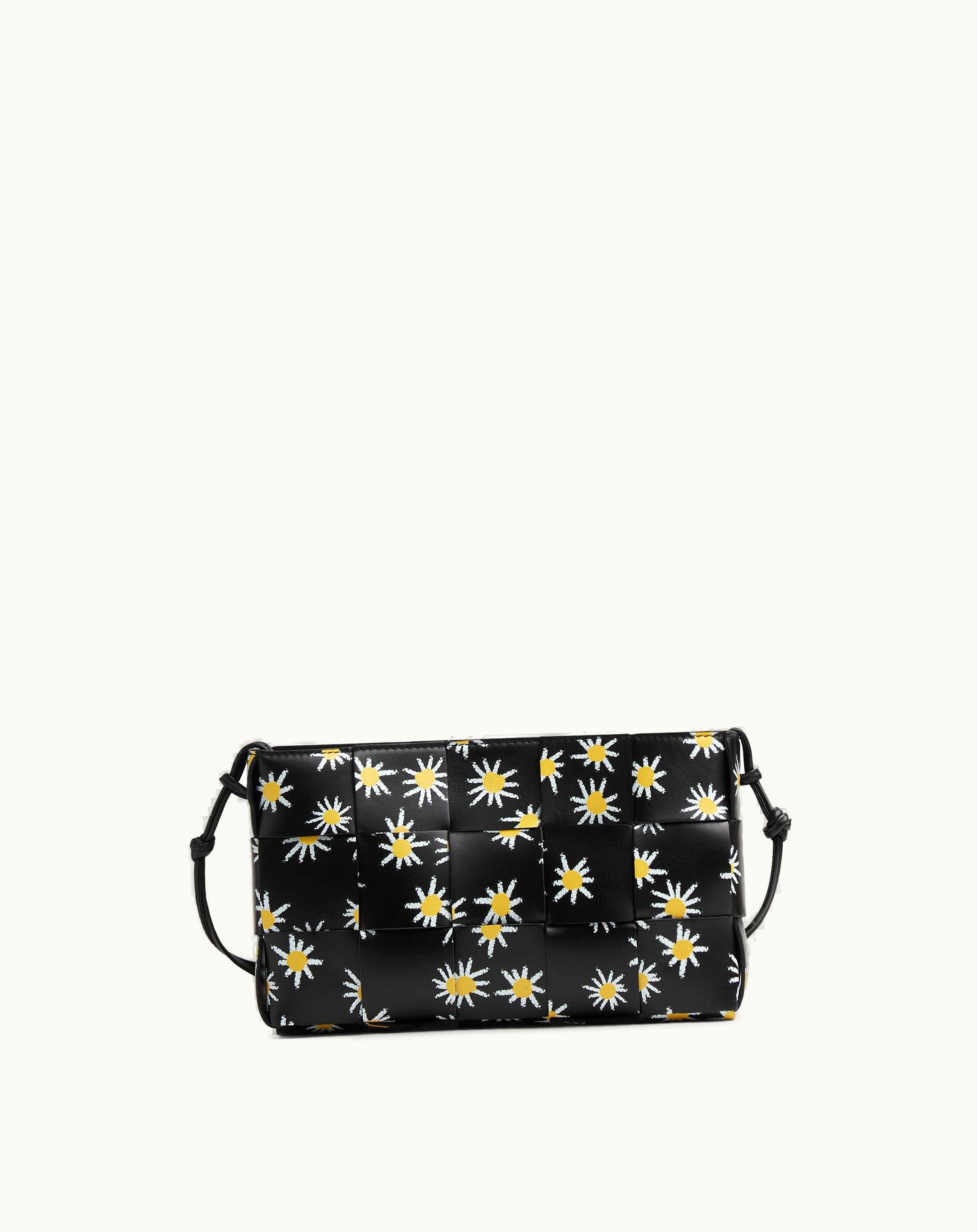 Bottega Veneta Bottega Veneta Women's Cassette Baguette Pochette In Black / White / Yellow