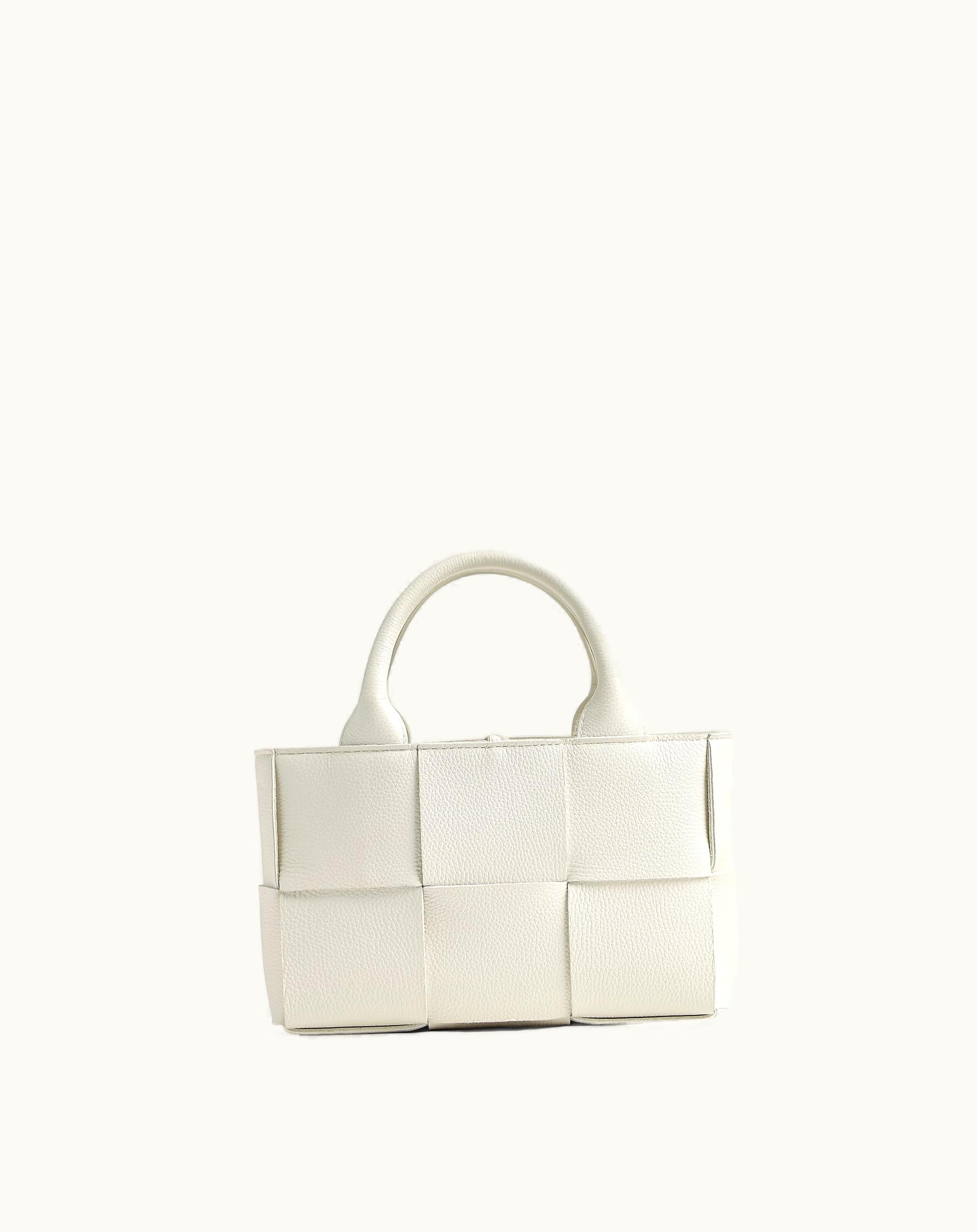 Bottega Veneta Bottega Veneta Candy Arco Tote Bag In White