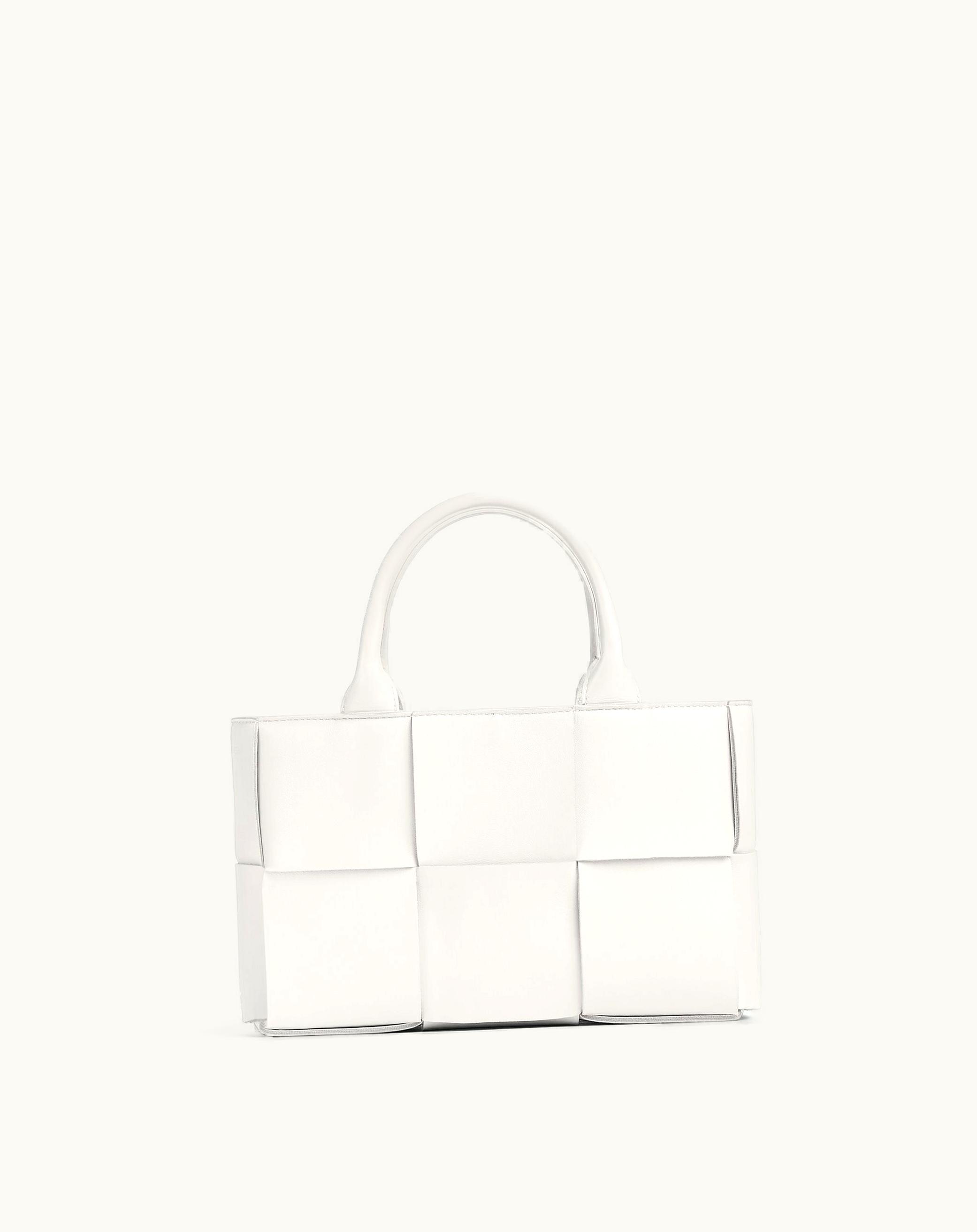 Bottega Veneta Bottega Veneta Mini Arco Tote Bag In White