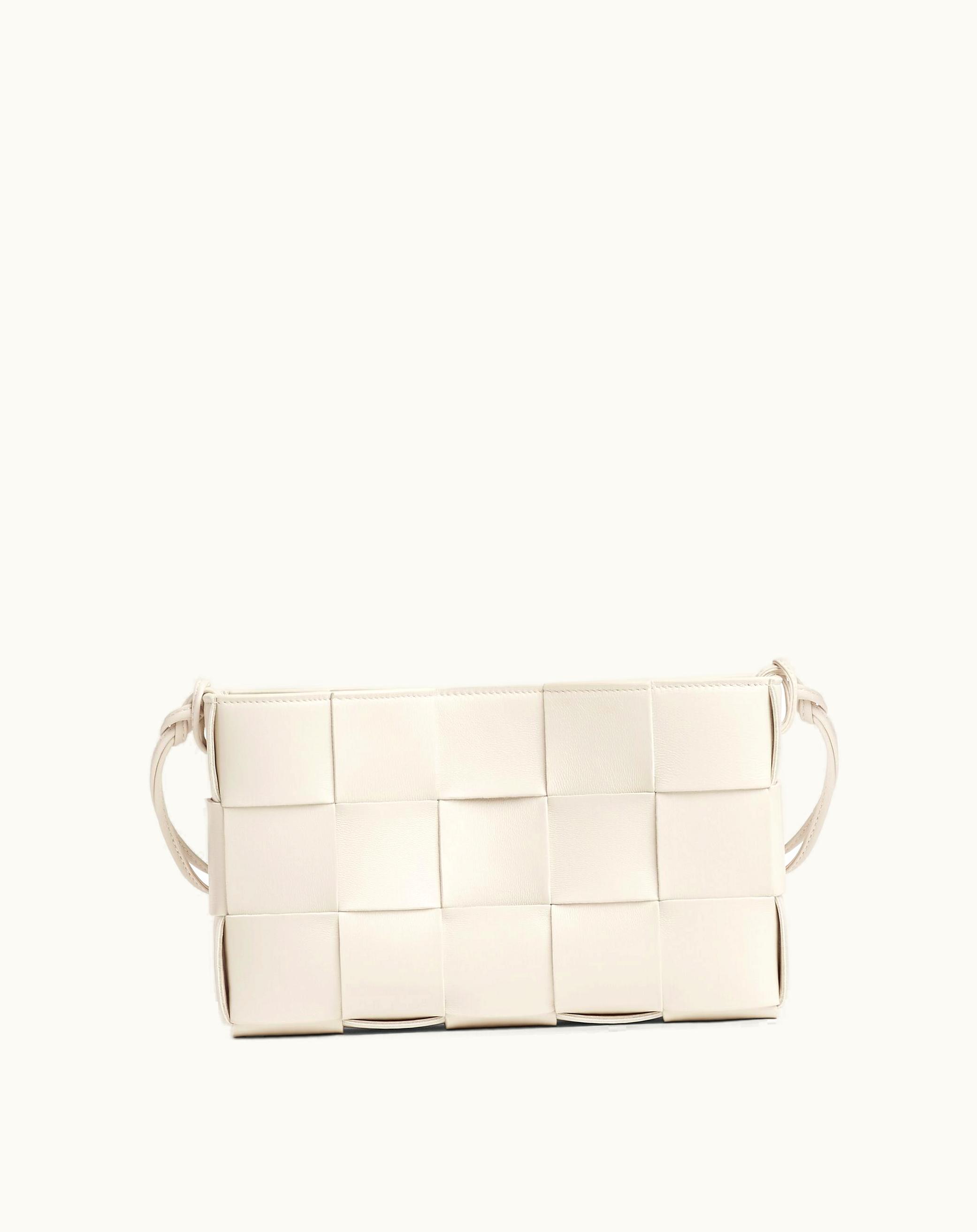 Bottega Veneta Bottega Veneta Women's Cassette Pouch On Strap In Chalk