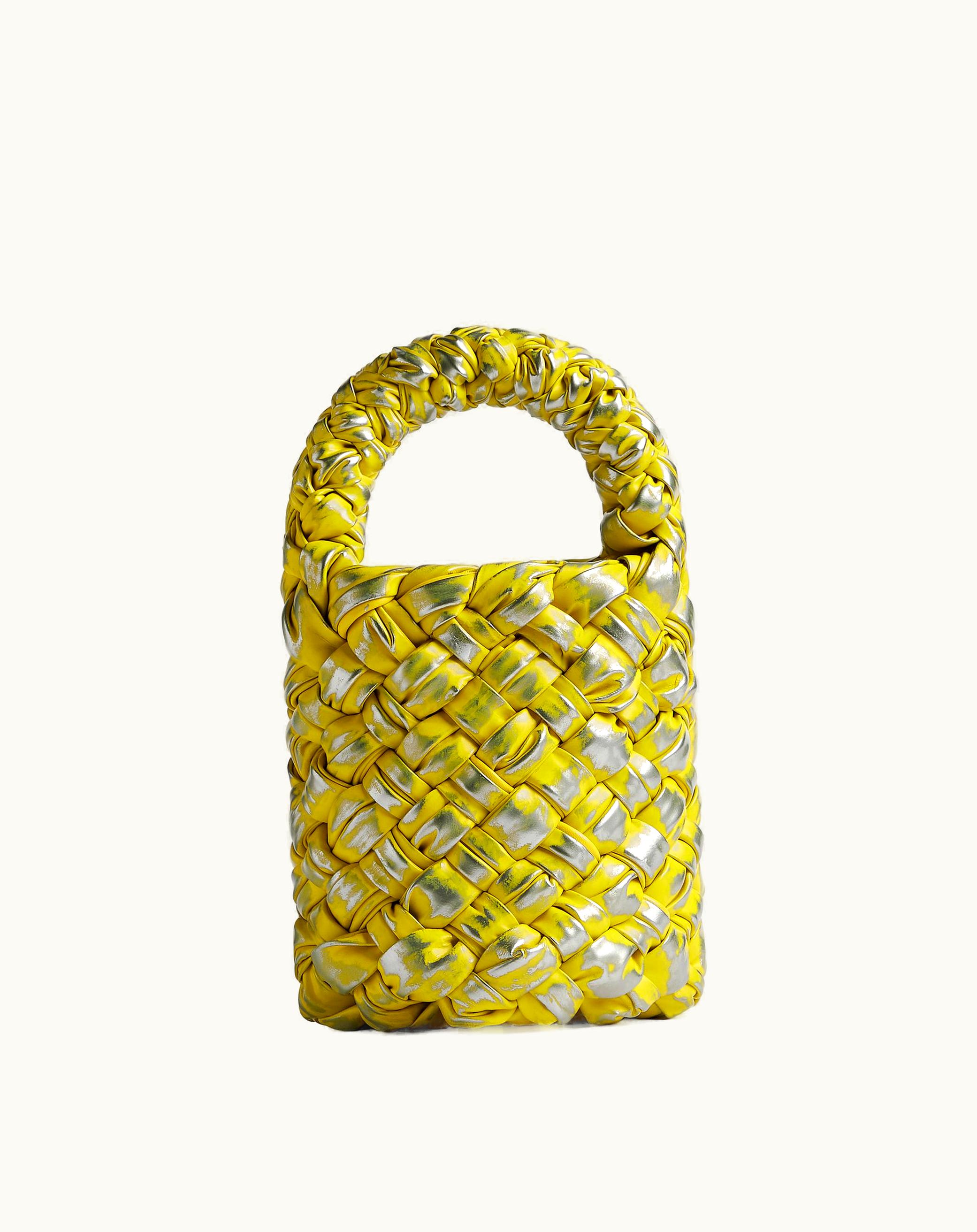 Bottega Veneta Bottega Veneta Women's Kalimero Bucket In New Chartreuse / Silver