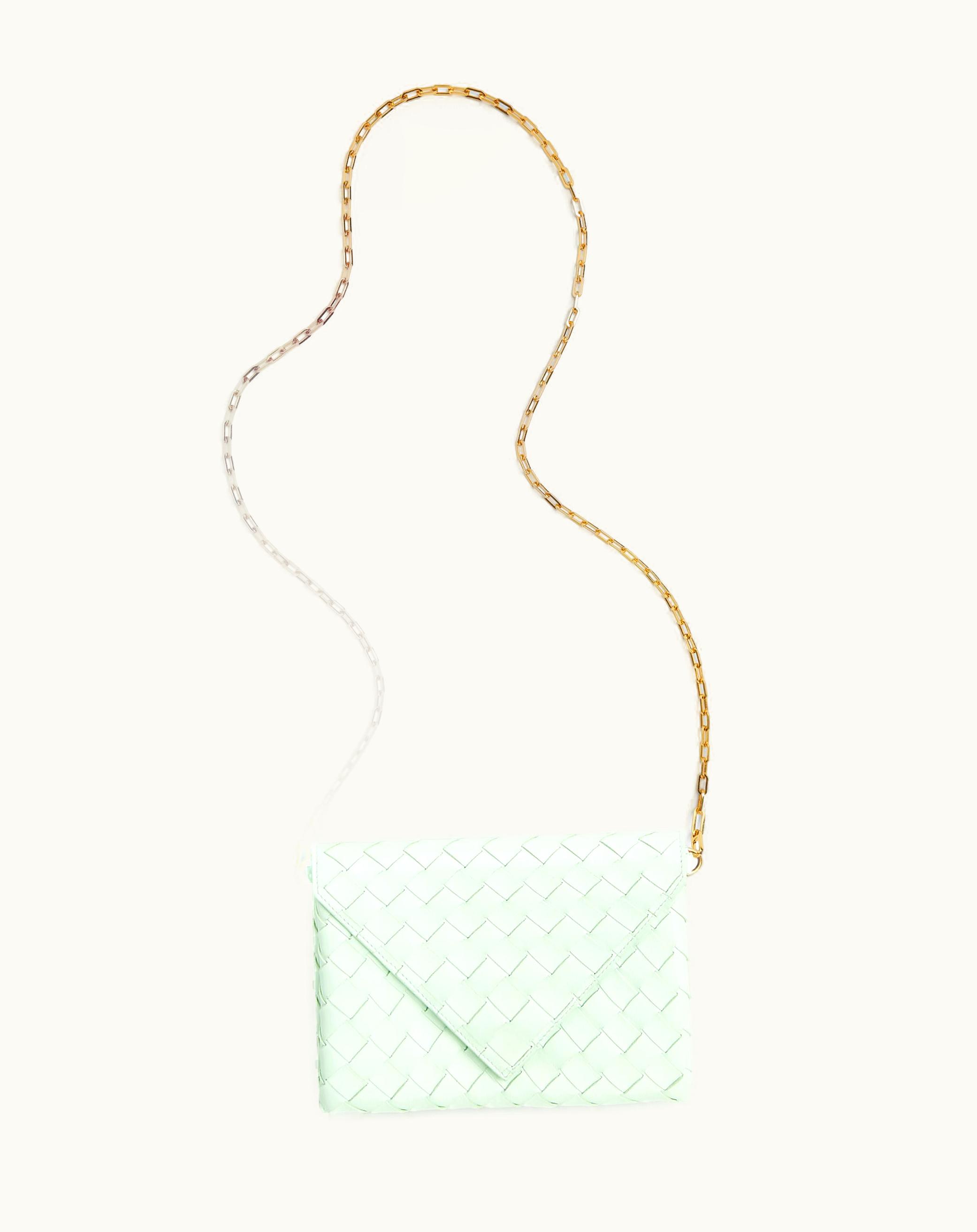 Bottega Veneta Bottega Veneta Women's Origami Envelope Pouch On Chain In Glacier