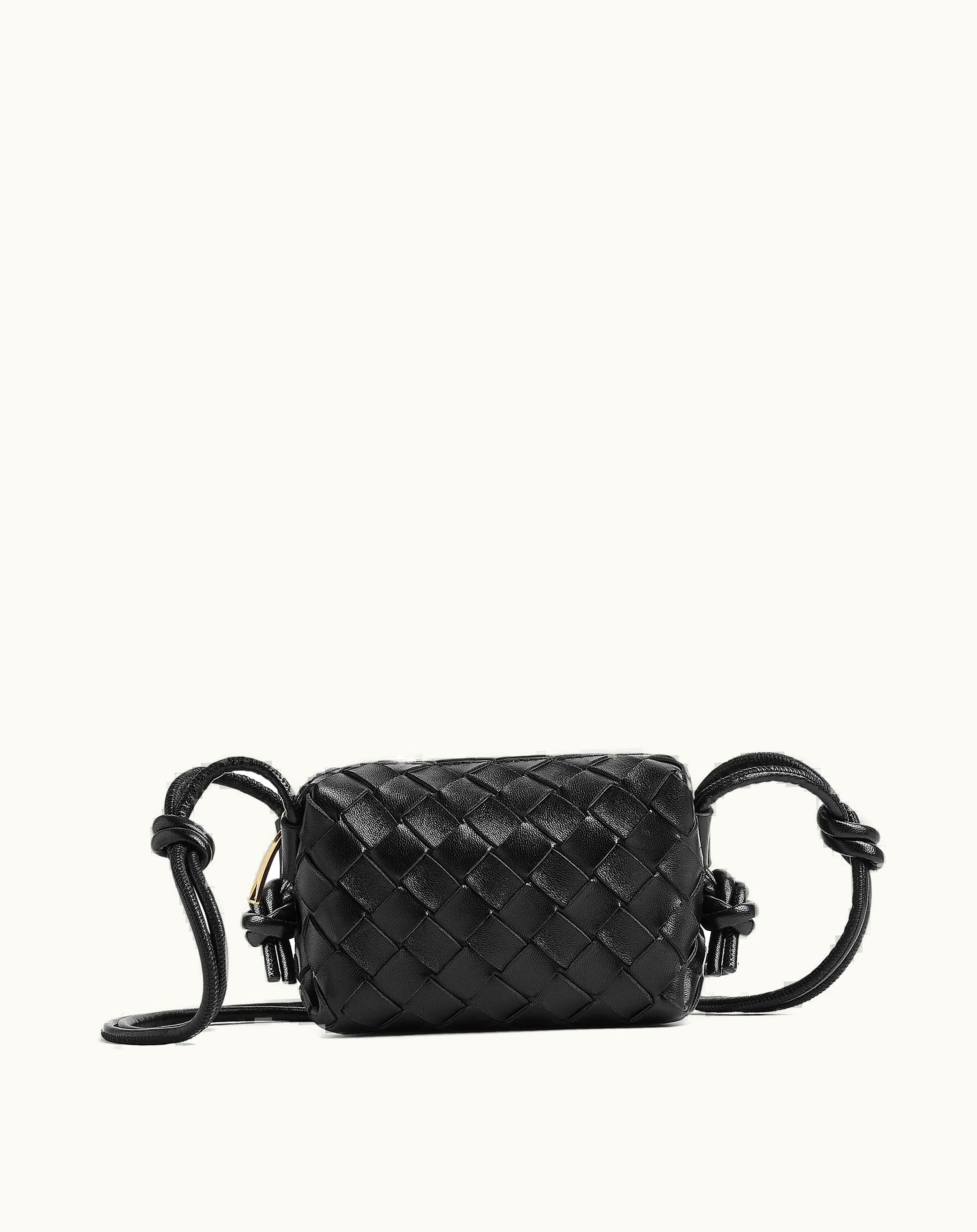 Bottega Veneta Candy Loop Camera Bag In Black