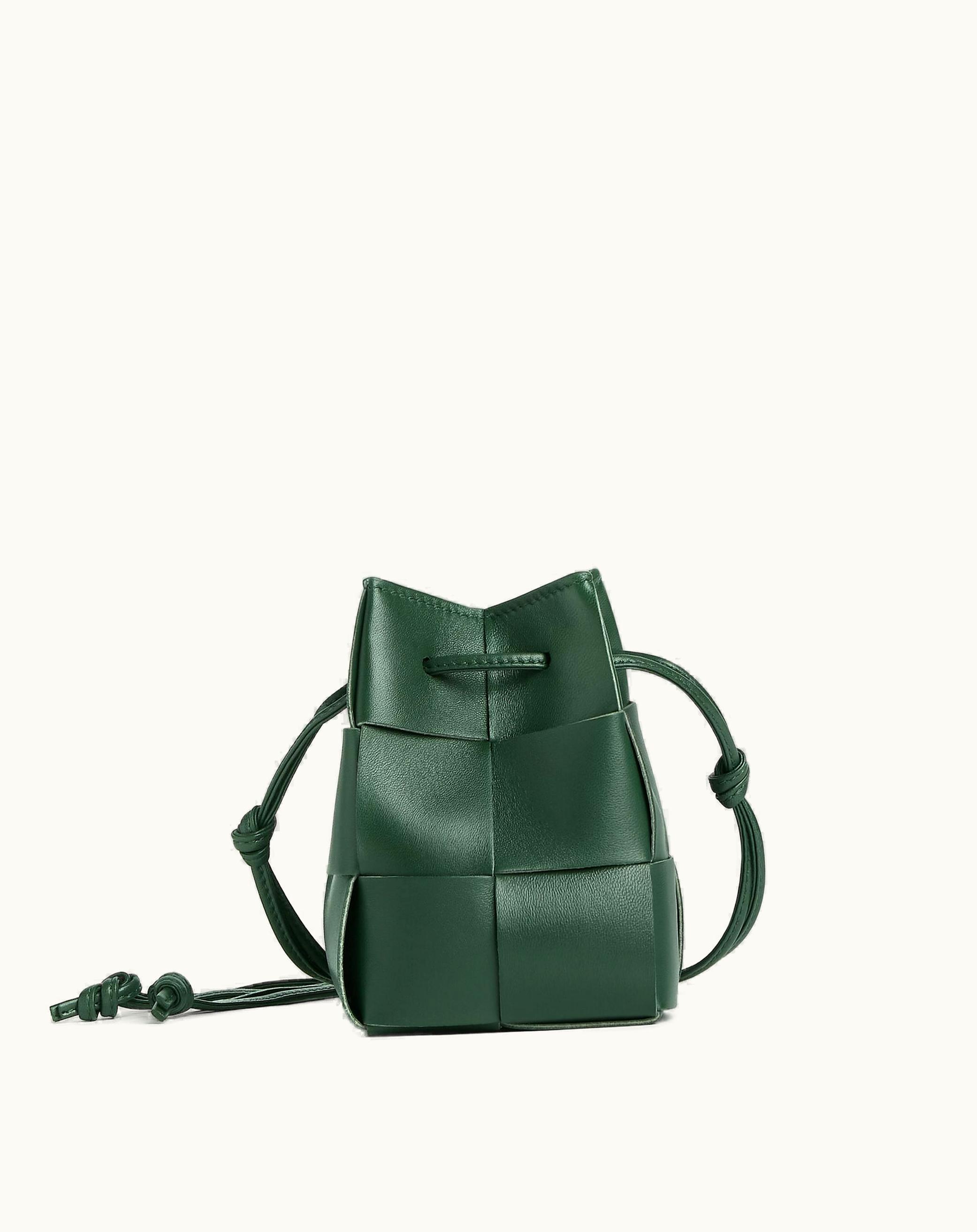 Bottega Veneta Mini Cassette Bucket Bag In Raintree