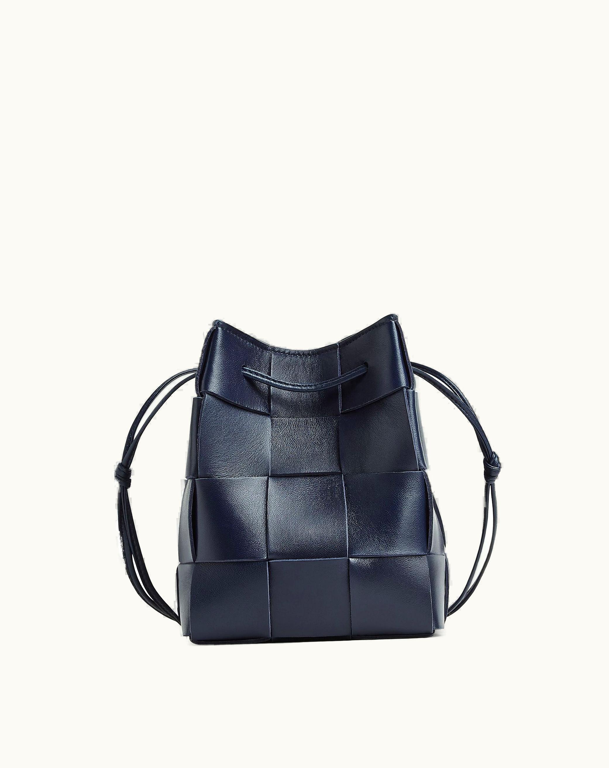 Bottega Veneta Small Cassette Cross-Body Bucket In Space