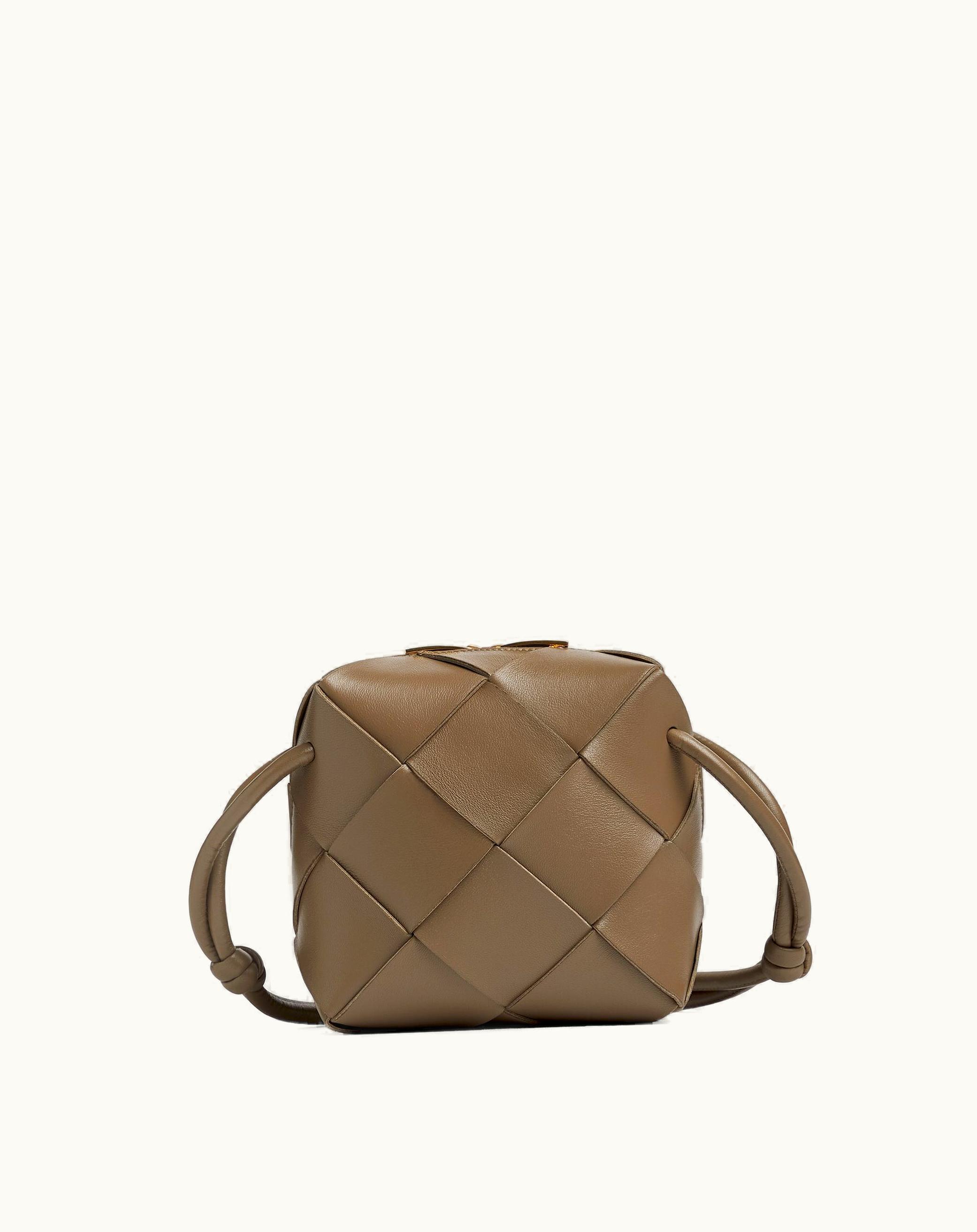 Bottega Veneta Women's Mini Cassette Camera Bag In Taupe Grey