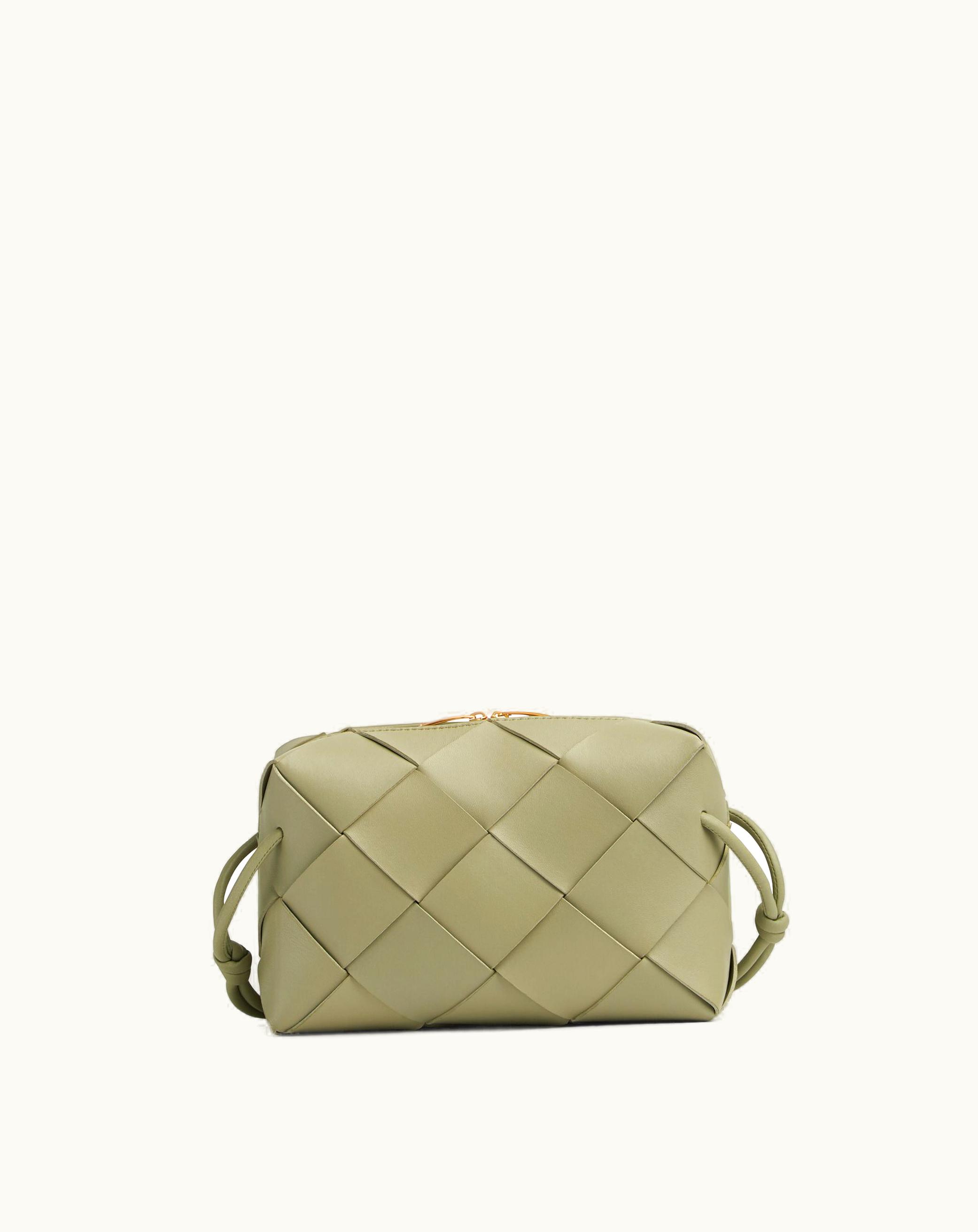 Bottega Veneta Small Cassette Camera Bag In Travertine