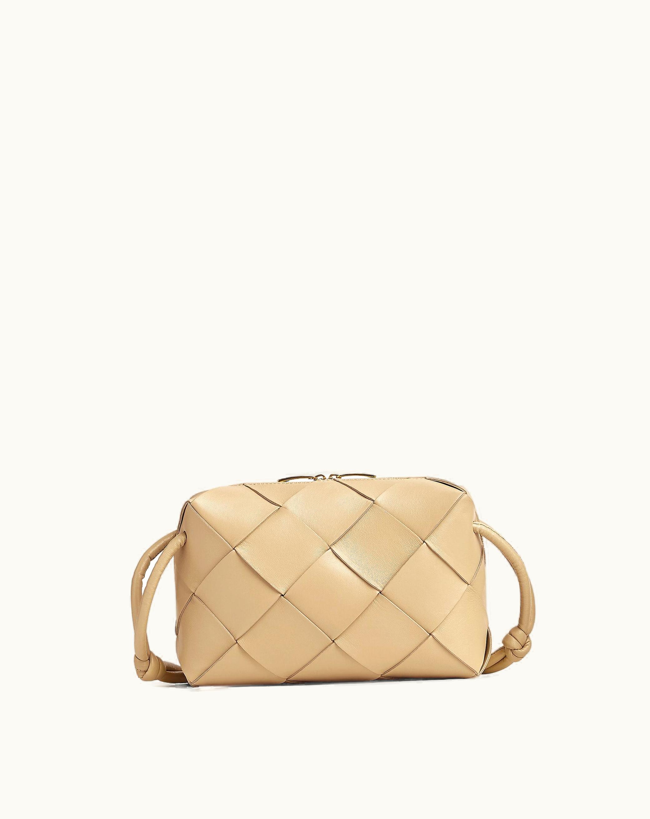 Bottega Veneta Small Cassette Camera Bag In Porridge