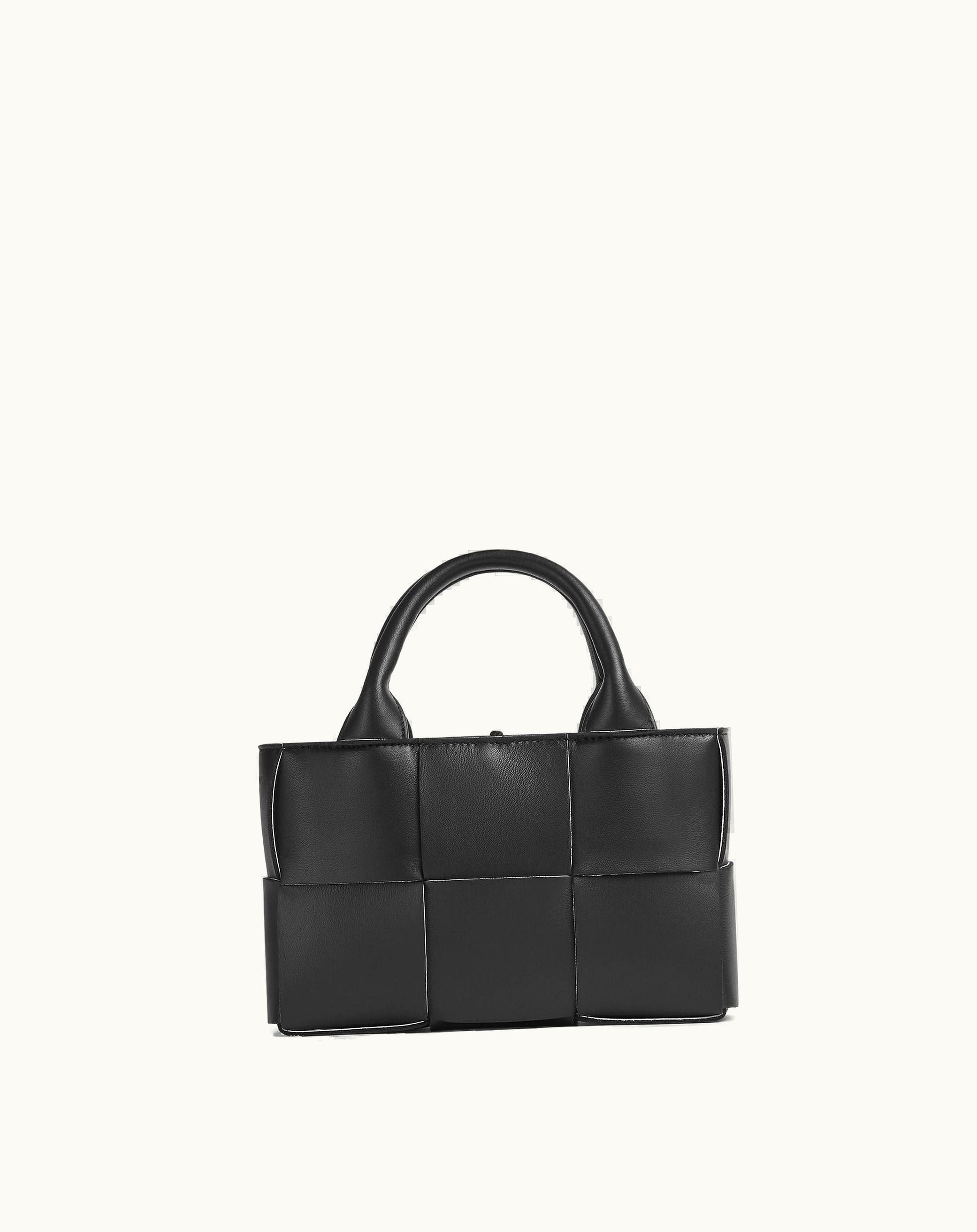 Bottega Veneta Candy Arco Tote Bag In Black / White