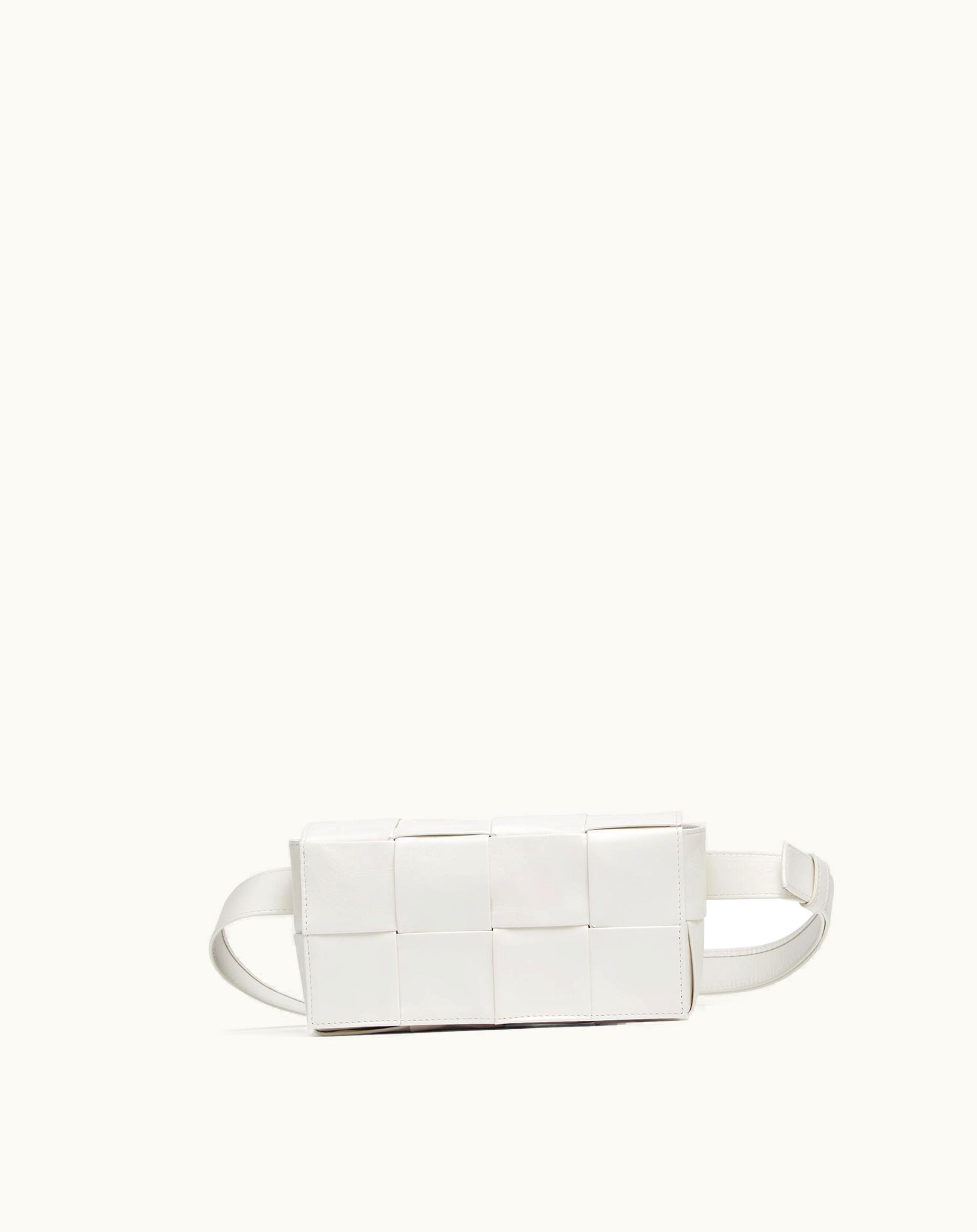 Bottega Veneta Bottega Veneta Men's Cassette Belt Bag In White