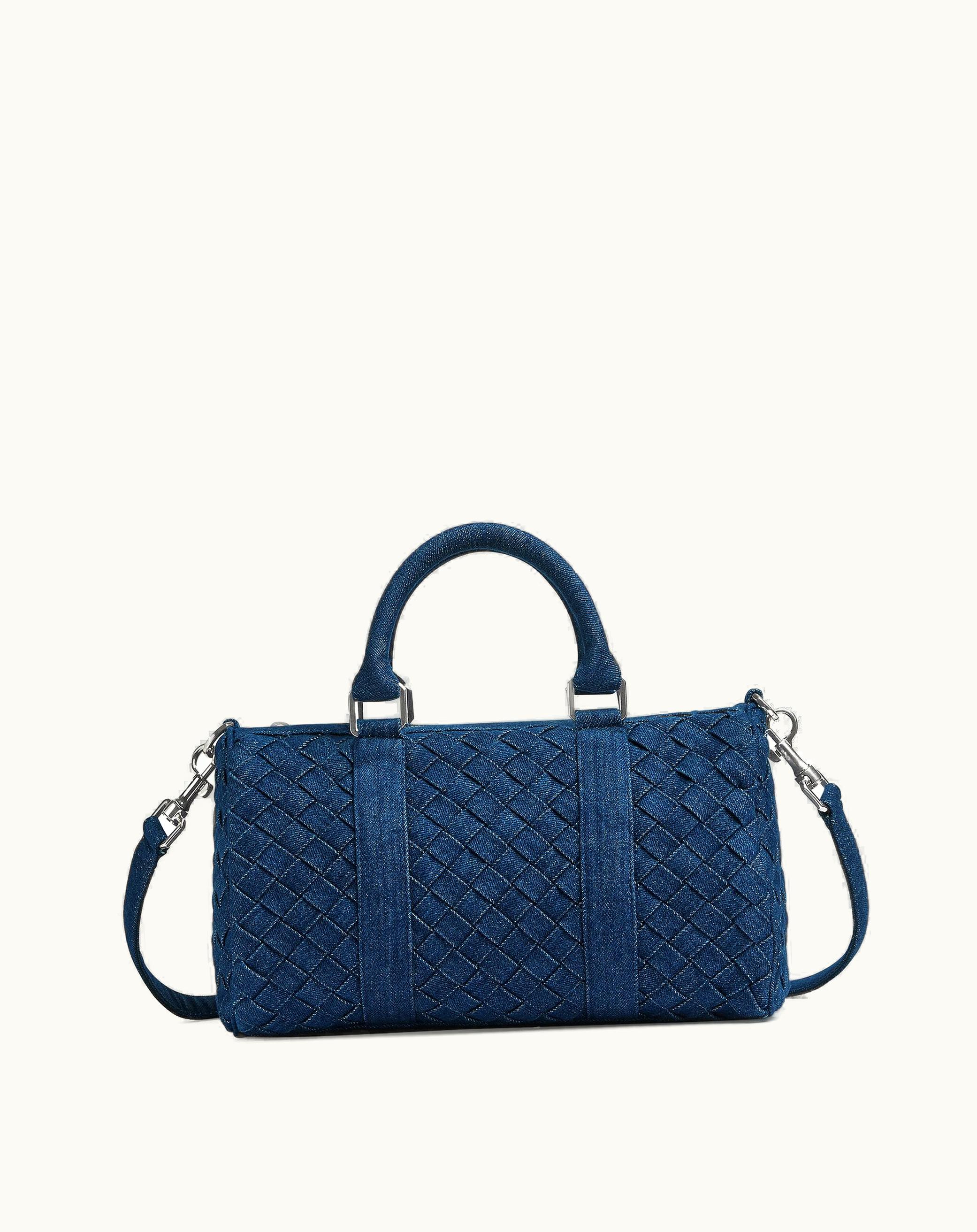 Bottega Veneta Bottega Veneta Men's Small Intreccio Duffle In Indigo
