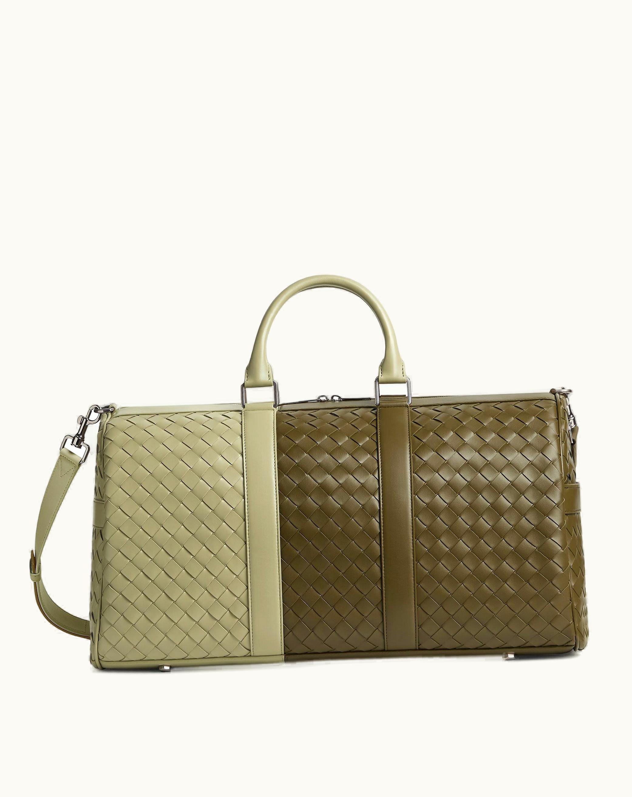 Bottega Veneta Bottega Veneta Men's Medium Intrecciato Duffle In Mud / Travertine