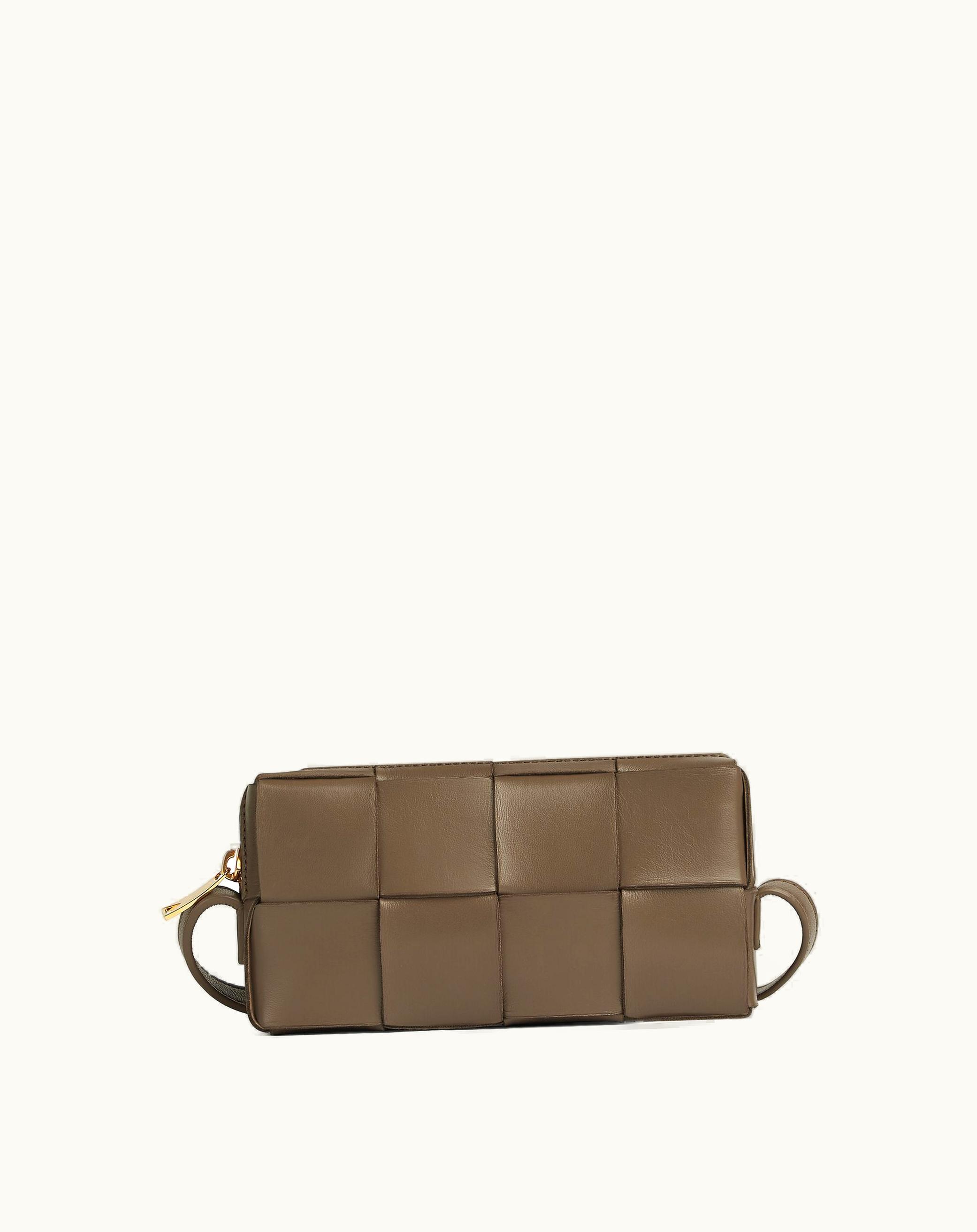 Bottega Veneta Bottega Veneta Women's Mini Cassette Cross-Body Bag In Taupe Grey