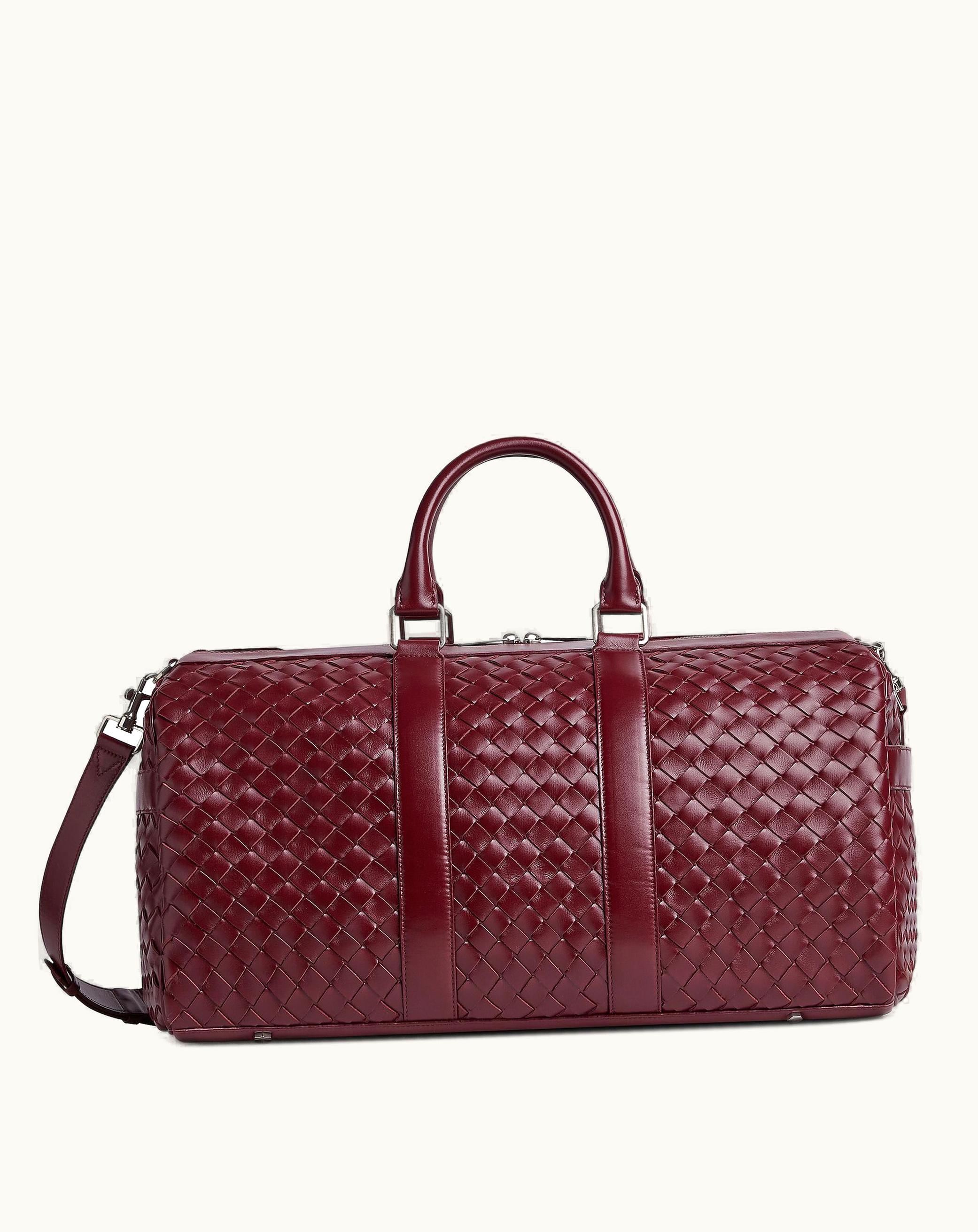 Bottega Veneta Bottega Veneta Men's Medium Intrecciato Duffle In Barolo