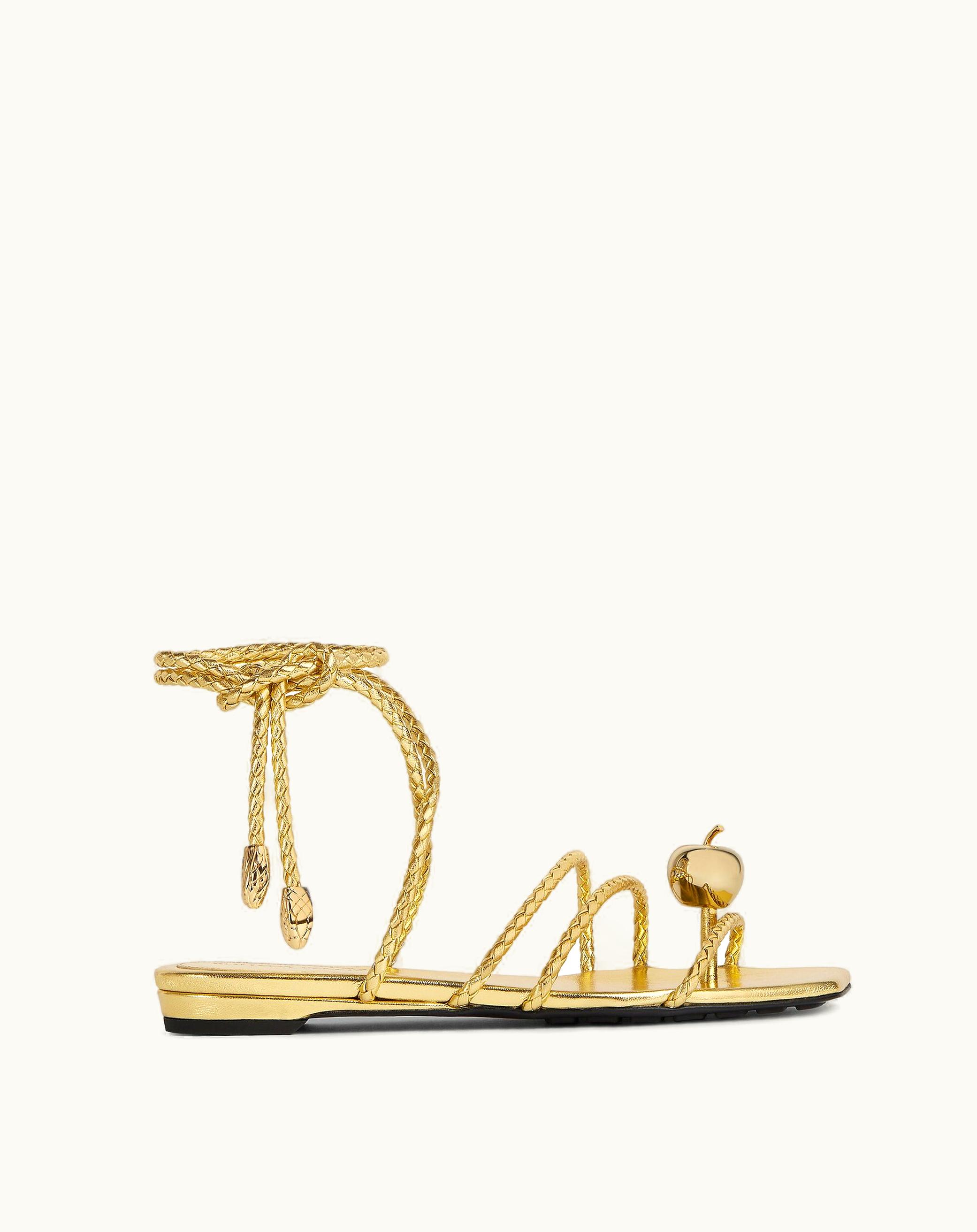 Bottega Veneta Bottega Veneta Women's Adam Flat Sandal In Gold