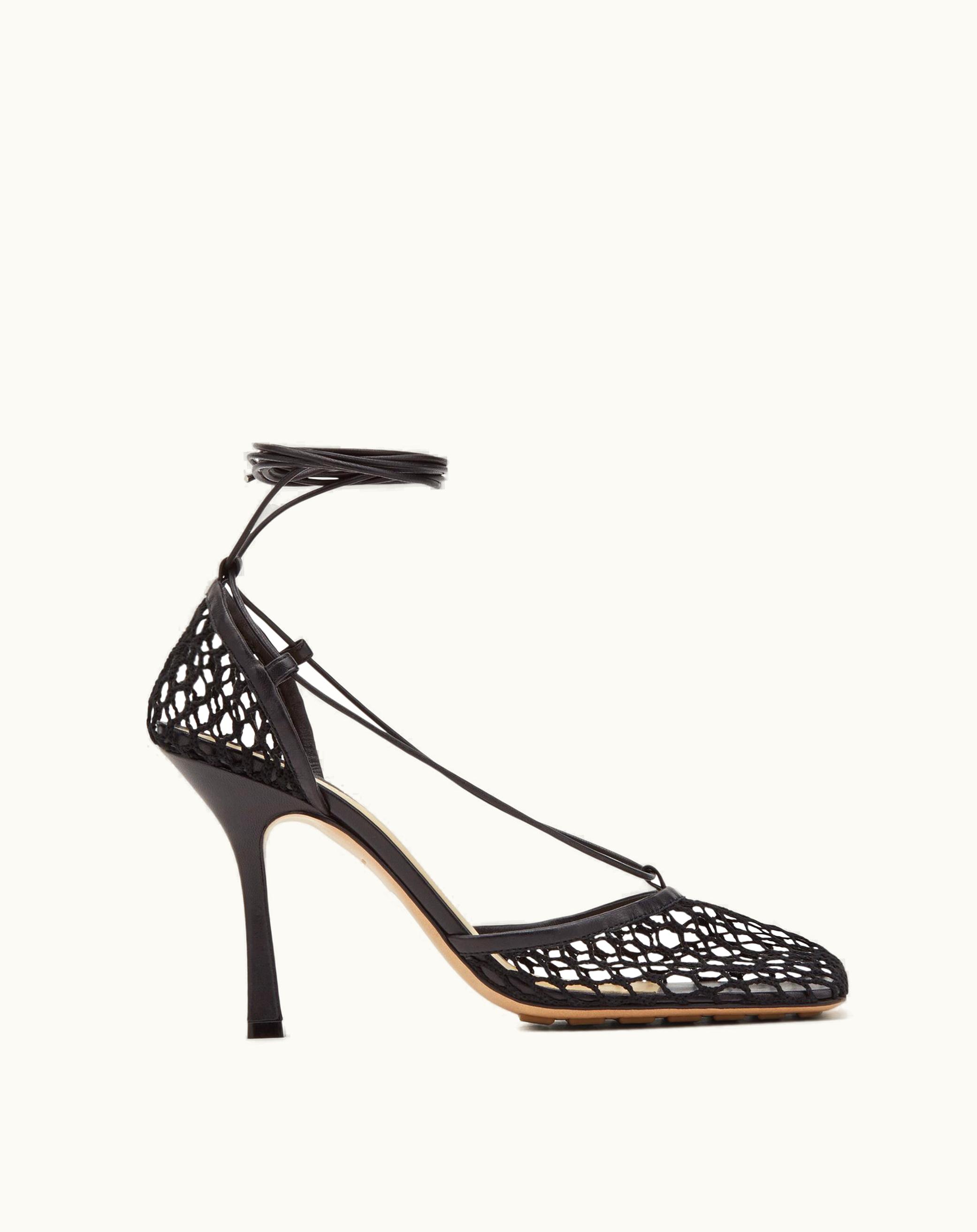 Bottega Veneta Bottega Veneta Women's Stretch Lace-Up Sandal In Black