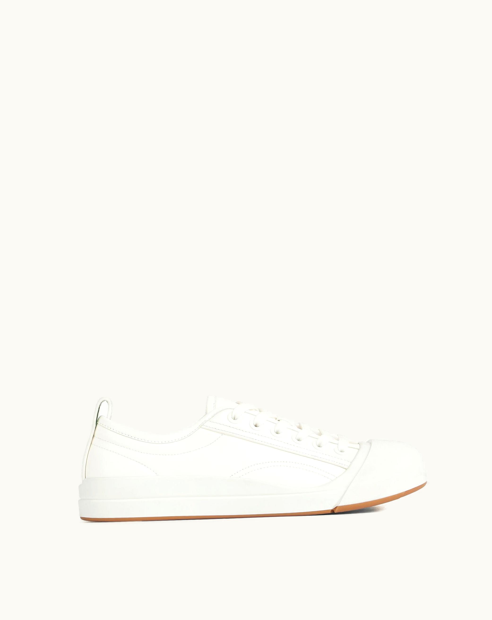 Bottega Veneta Bottega Veneta Women's Vulcan Leather Sneaker In Optic White