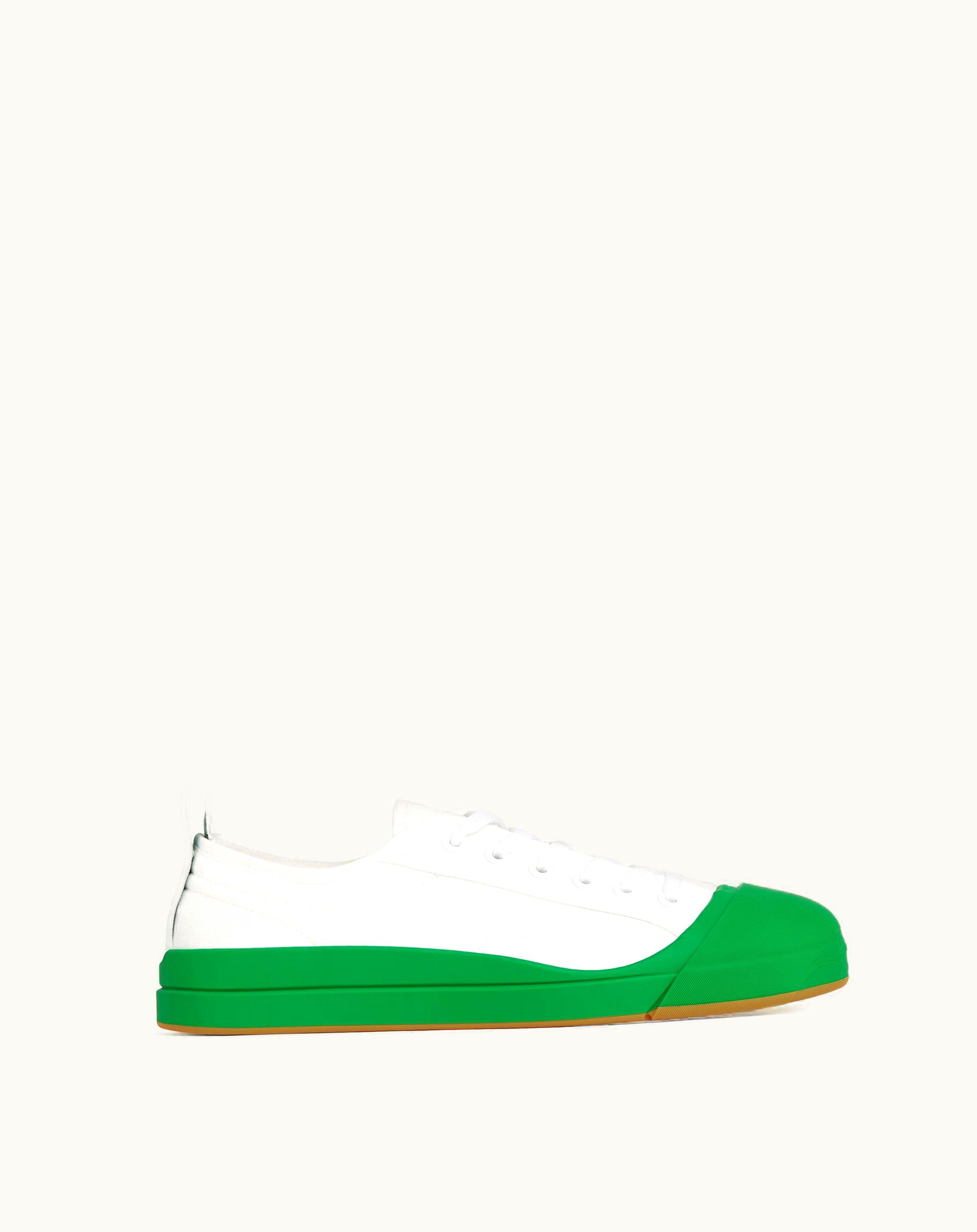 Bottega Veneta Bottega Veneta Women's Vulcan Sneaker In Optic White / Parakeet