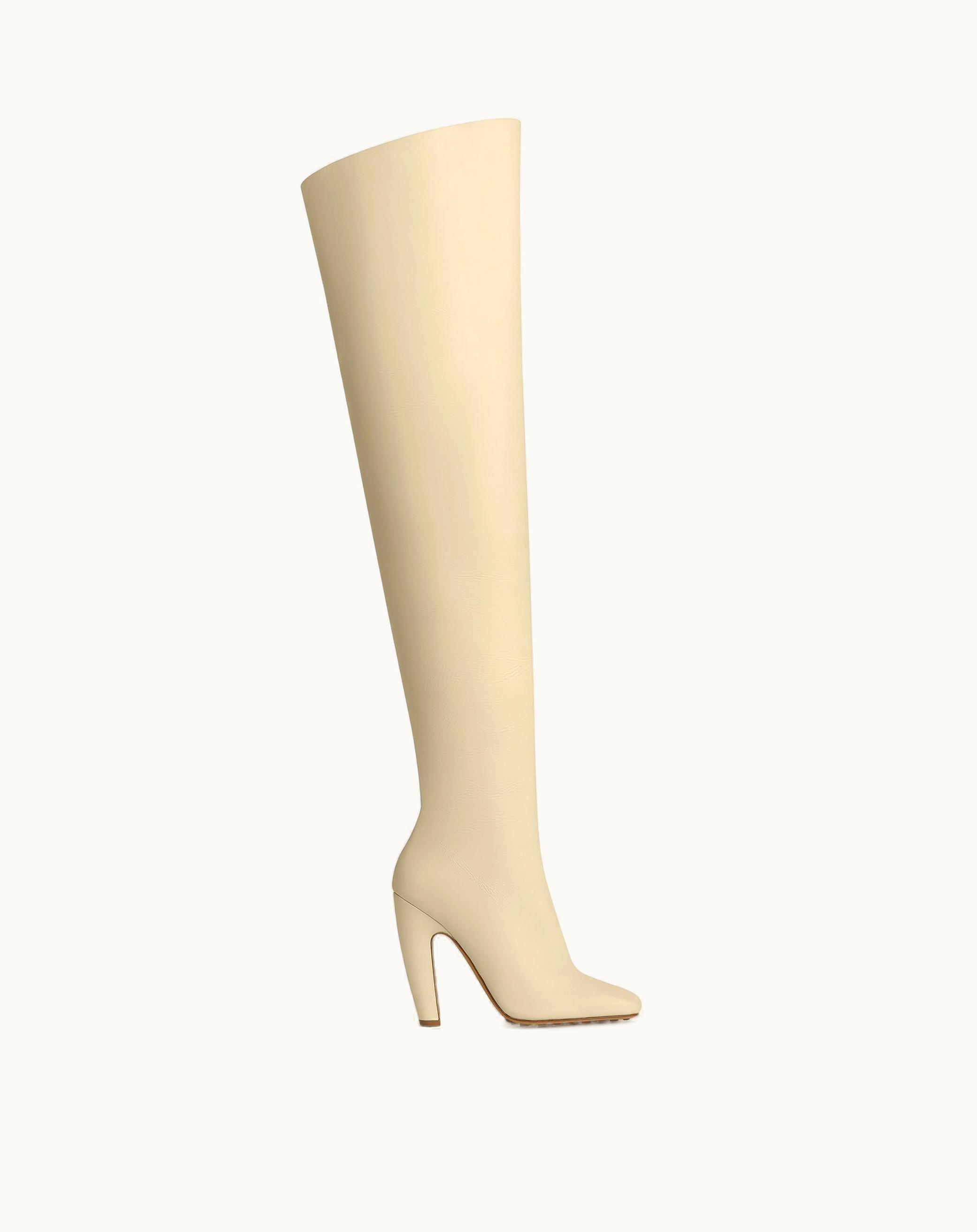 Bottega Veneta Bottega Veneta Women's Canalazzo Over-The-Knee Boot In Butter