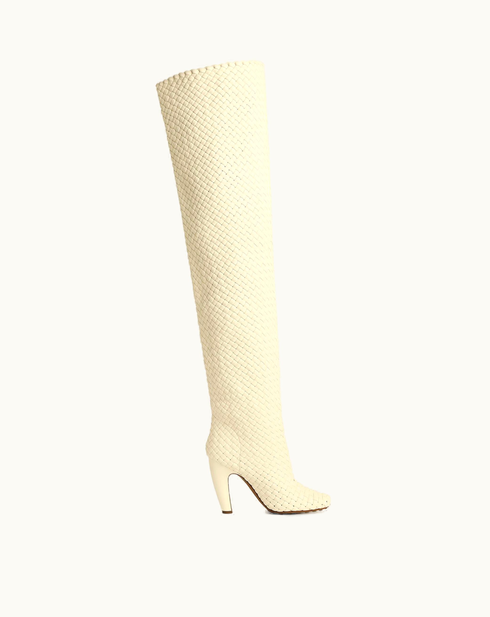 Bottega Veneta Bottega Veneta Women's Canalazzo Over-The-Knee Boot In White