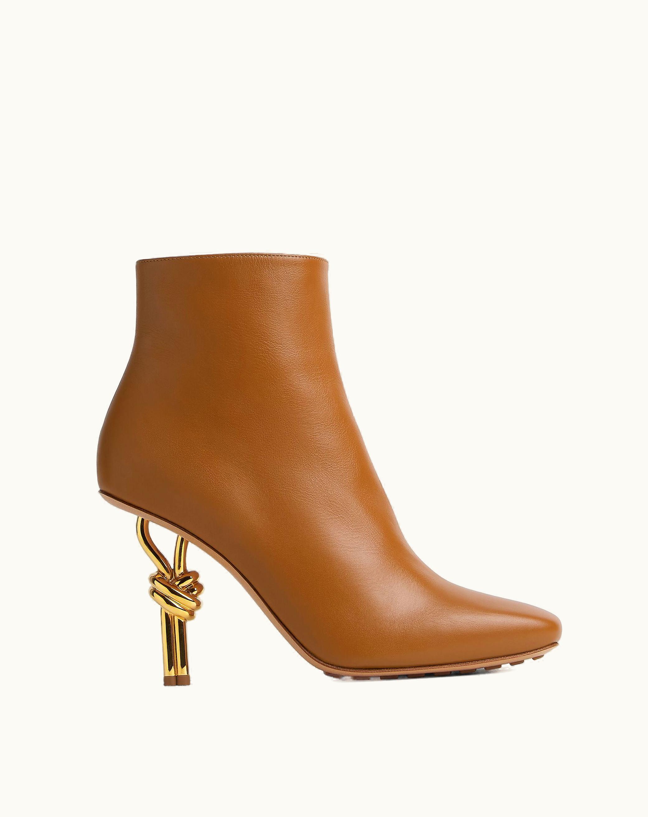 Bottega Veneta Bottega Veneta Women's Knot Ankle Boot In Wood