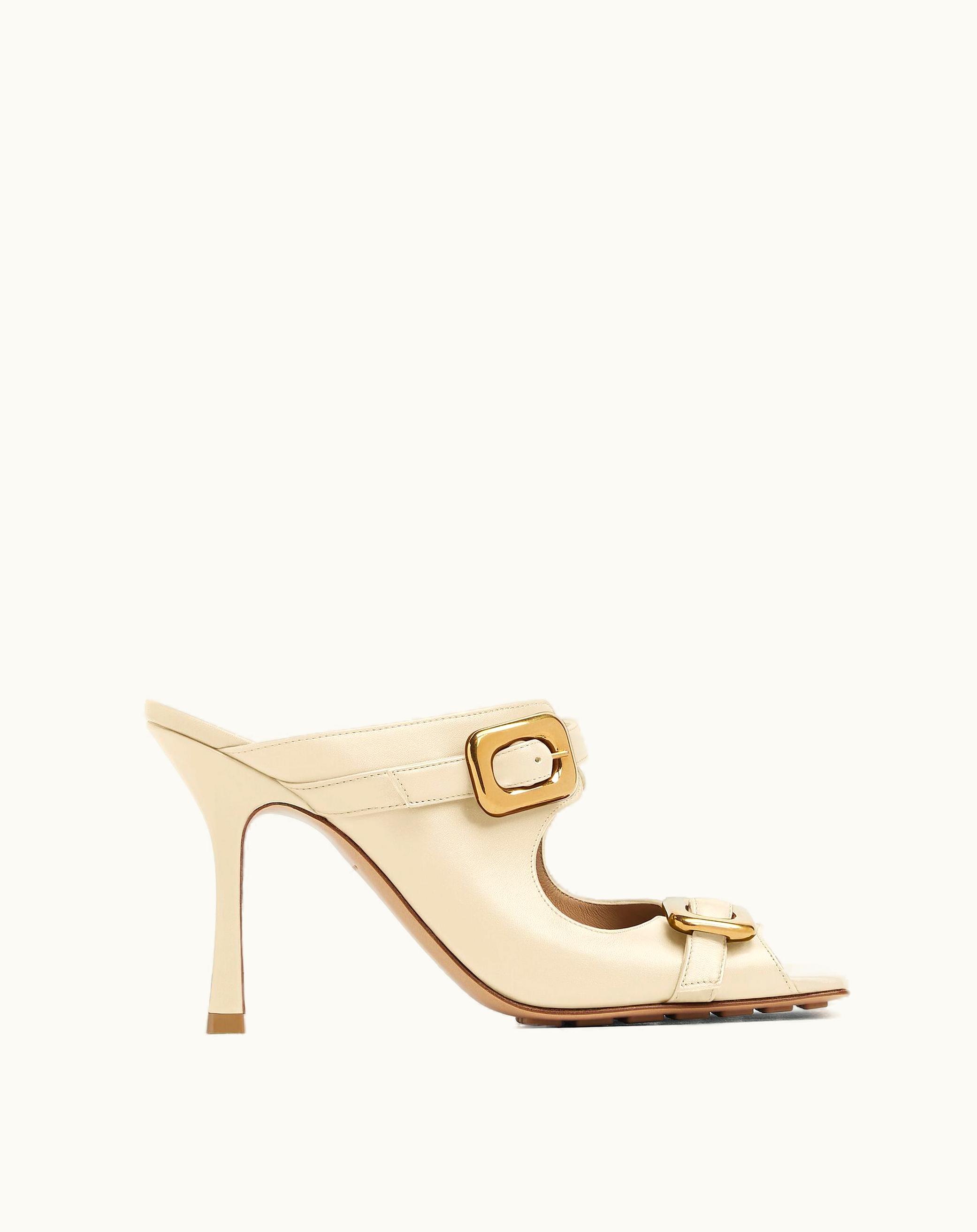 Bottega Veneta Bottega Veneta Women's Stretch Buckle Mule Sandal In Sea Salt