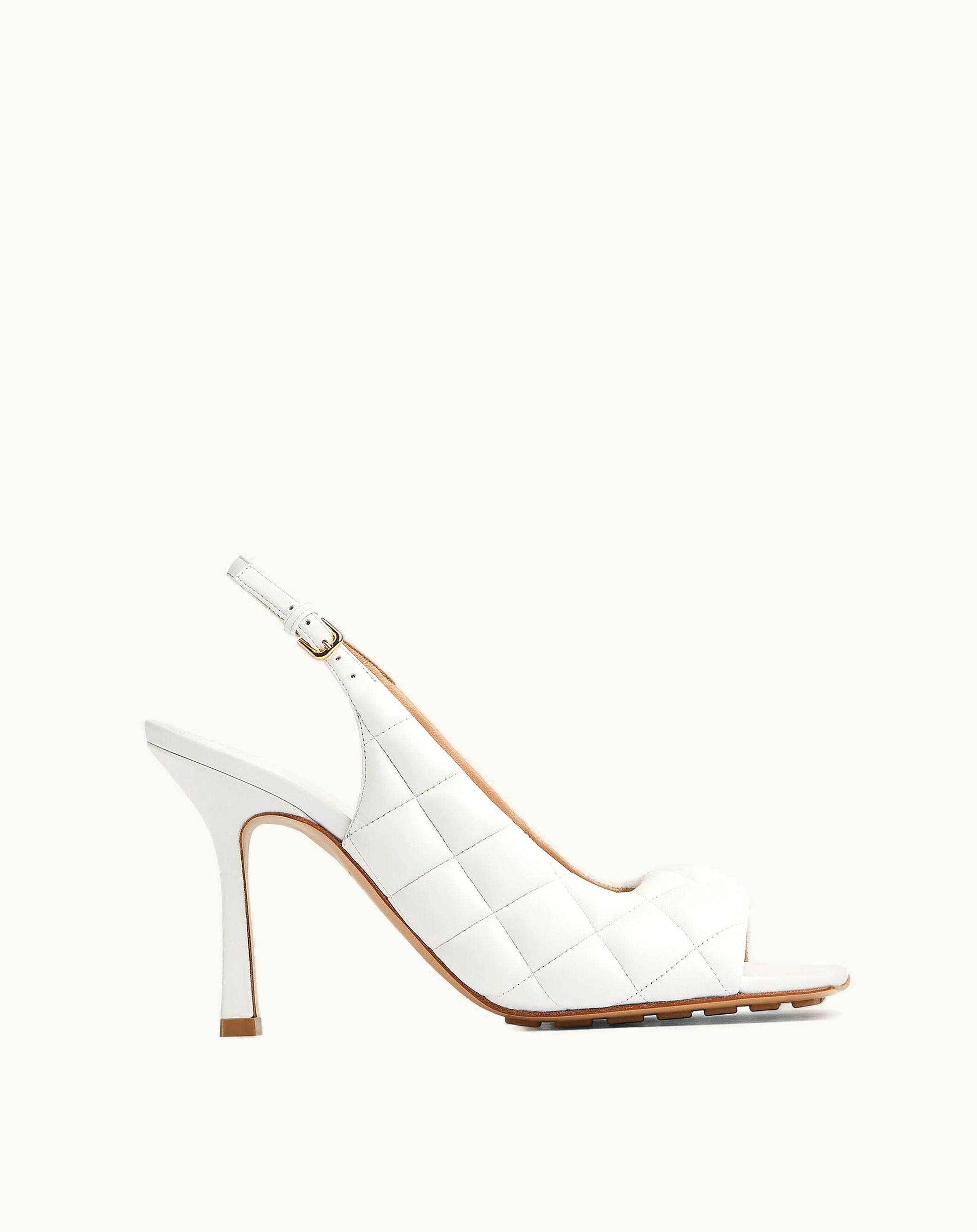 Bottega Veneta Bottega Veneta Women's Padded Slingback Sandal In Optic White
