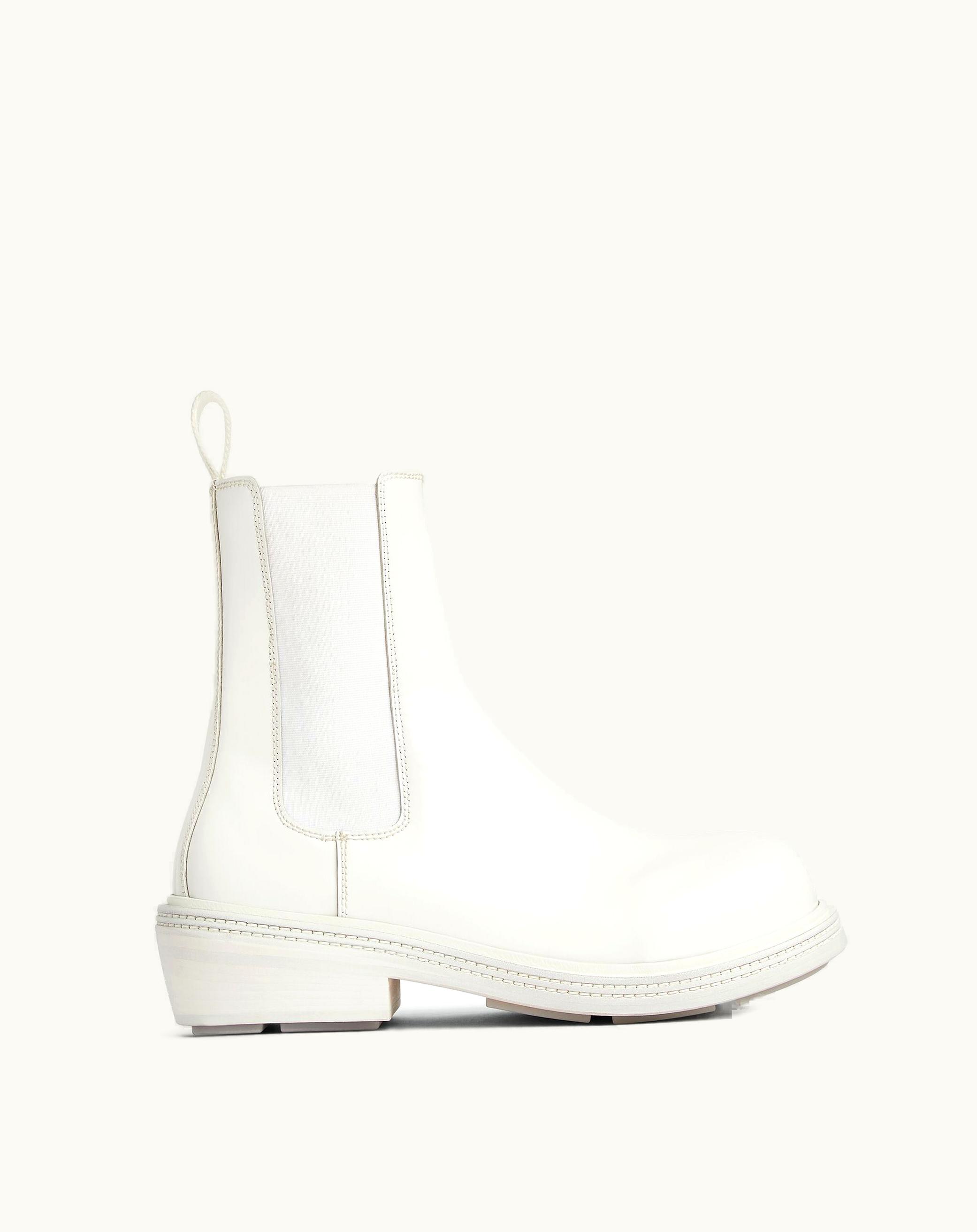 Bottega Veneta Bottega Veneta Women's Fireman Chelsea Ankle Boot In Optic White