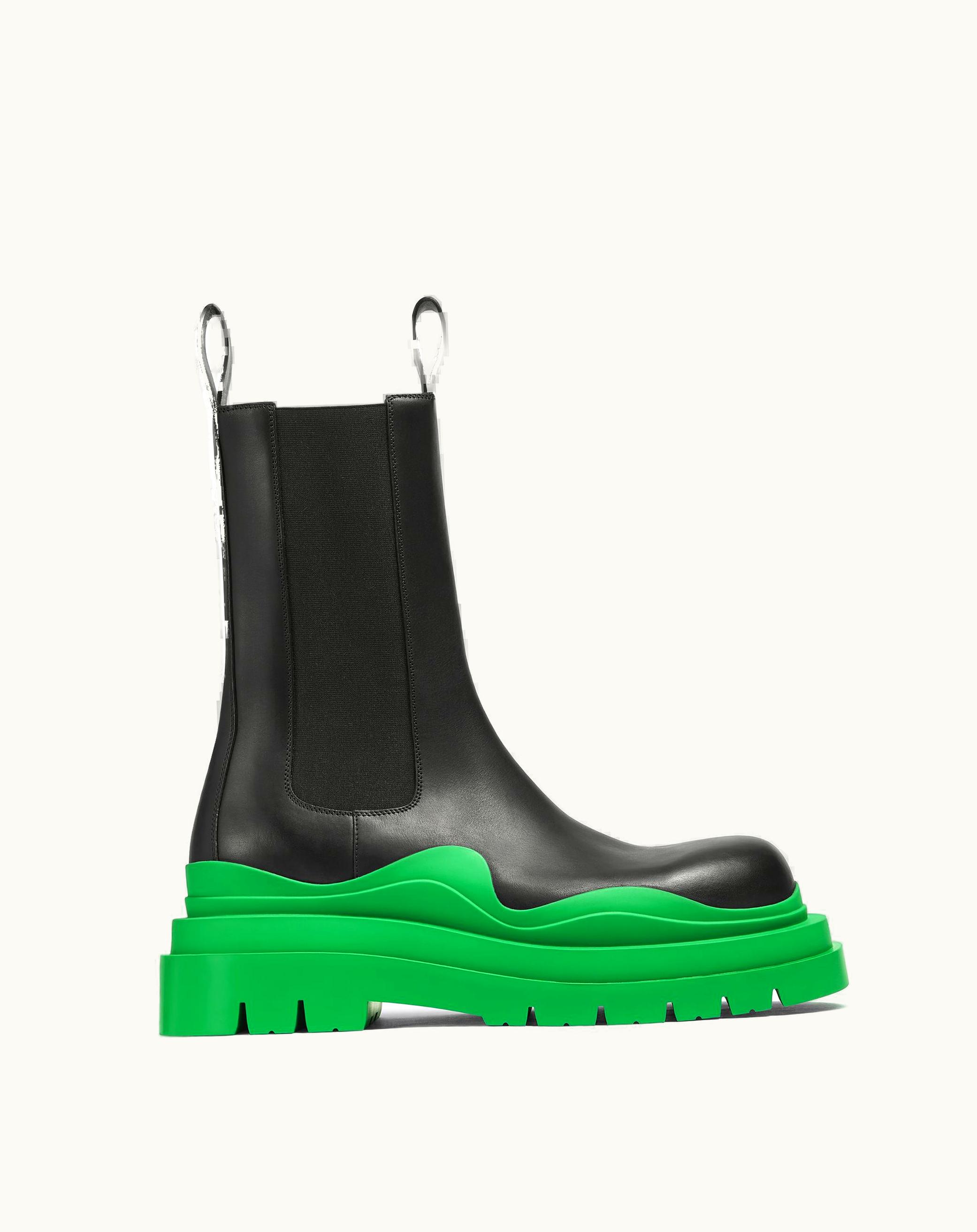 Bottega Veneta Bottega Veneta Women's Tire Chelsea Boot In Black / Grass