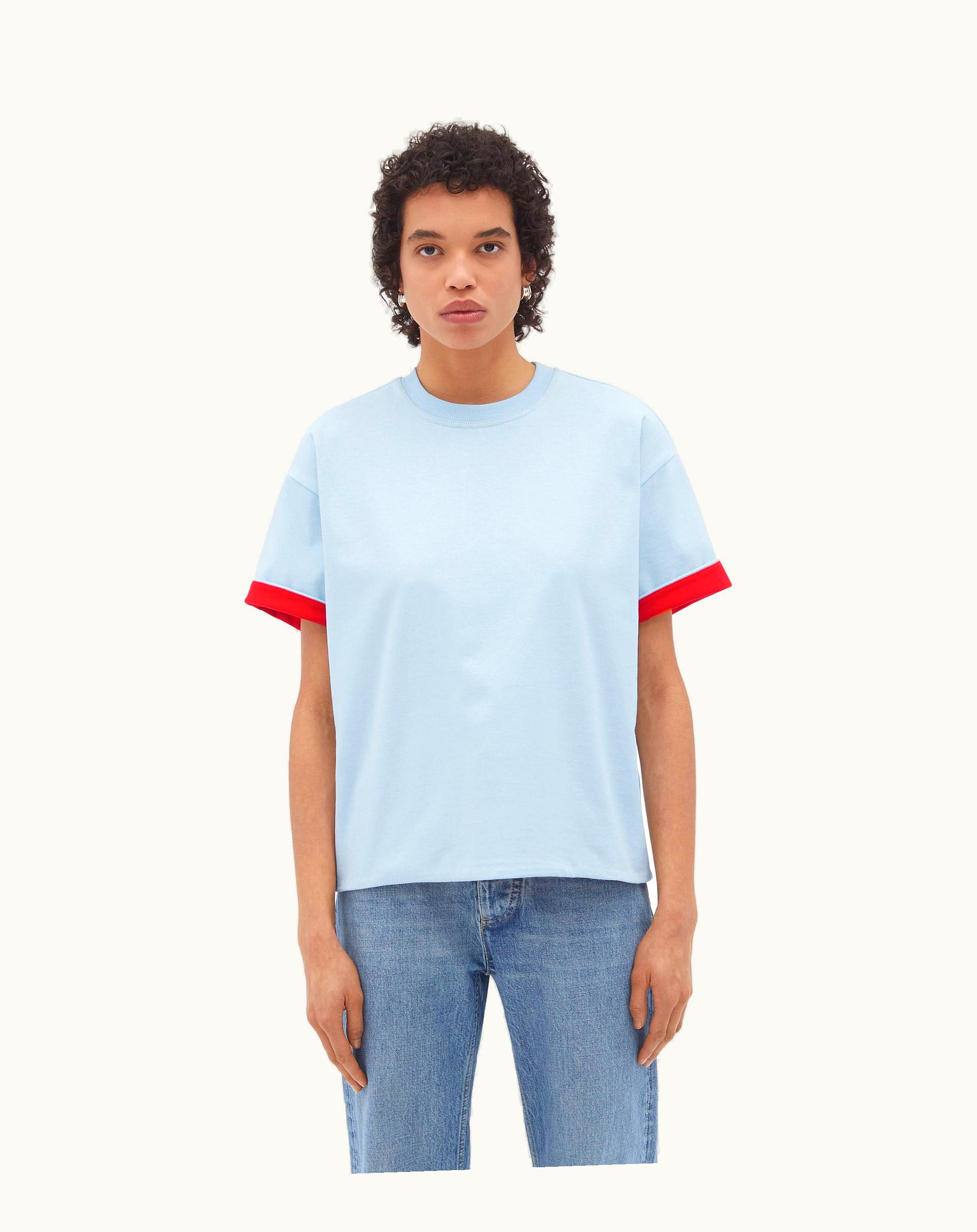 Bottega Veneta Bottega Veneta Women's Double Layer Cotton T-Shirt In Bubble / Tulip