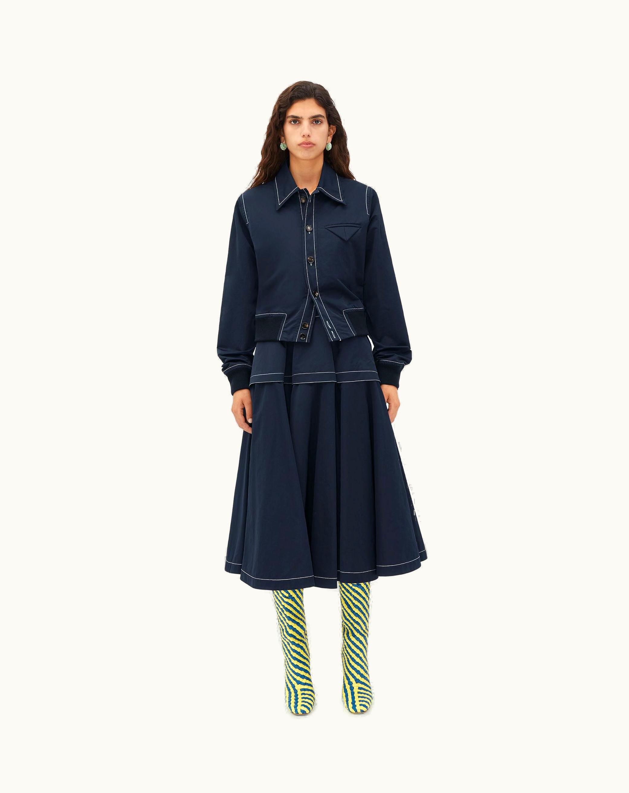 Bottega Veneta Bottega Veneta Women's Tech Nylon Jacket In Navy