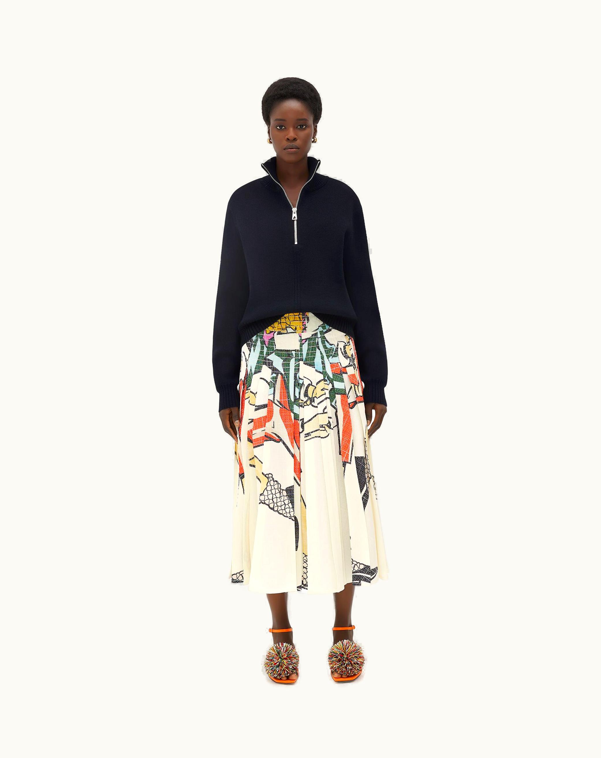 Bottega Veneta Bottega Veneta Women's Wool Zippered Jumper In Abyss