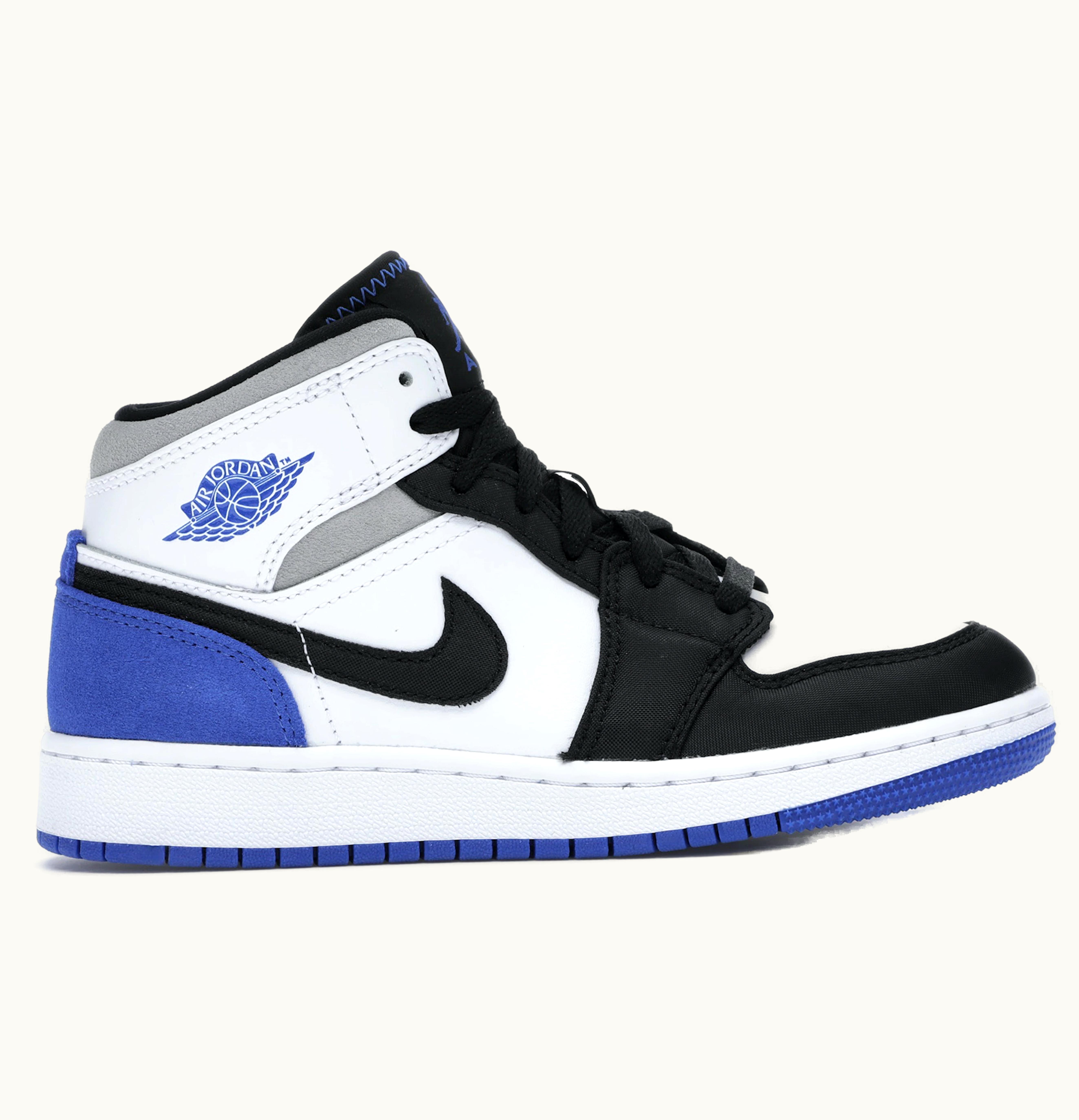 Jordan Air Jordan 1 Mid SE White Black Royal GS