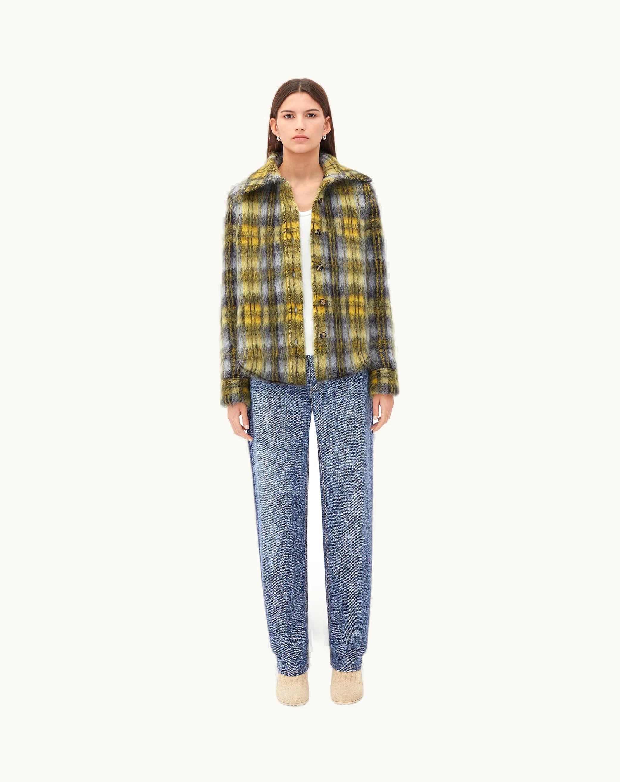 Bottega Veneta Bottega Veneta Women's Knitted Mohair Jacket In Lighthouse / Light Grey