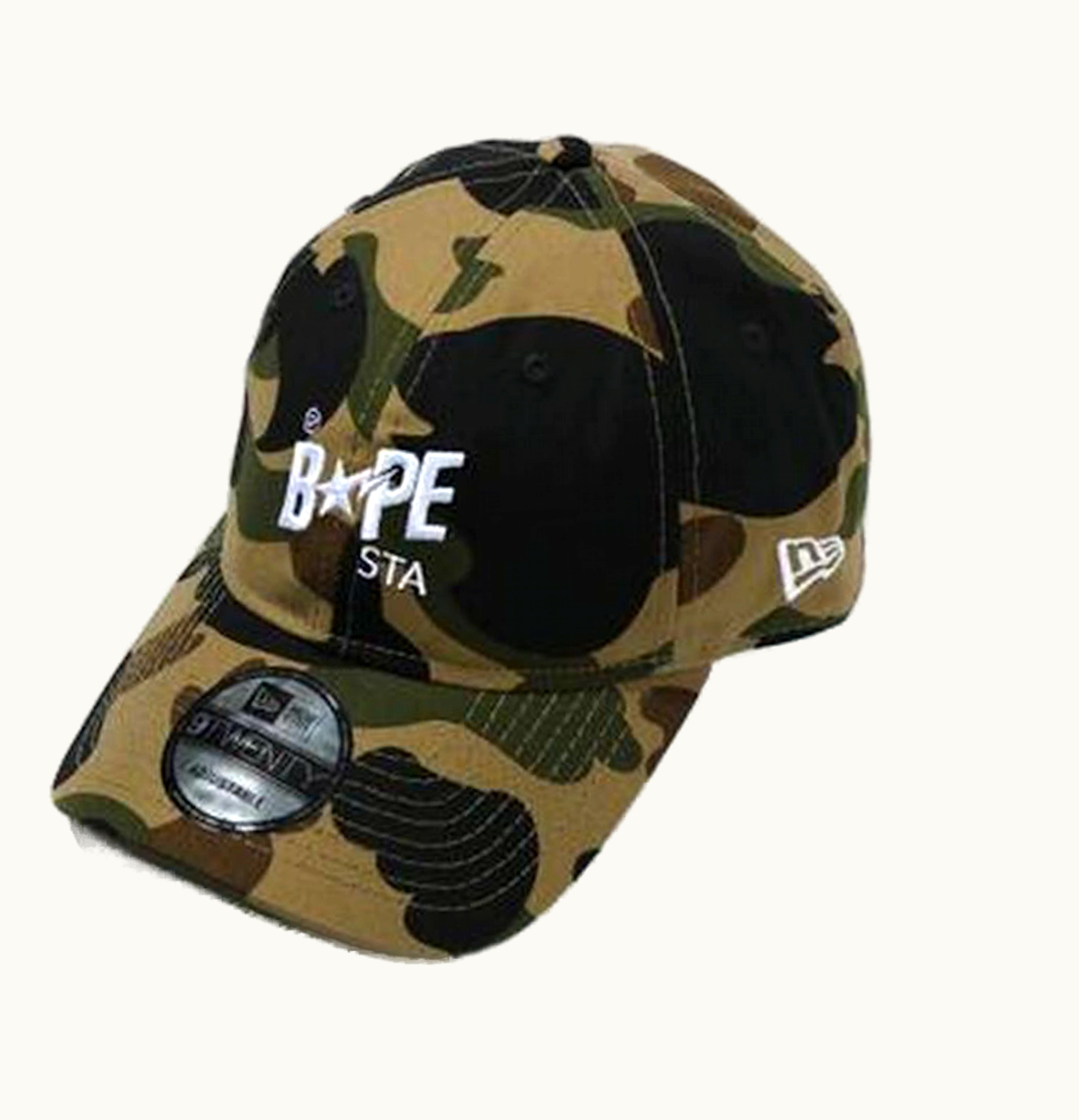 BAPE BAPE 1St Camo Bape STA New Era Panel Cap Green