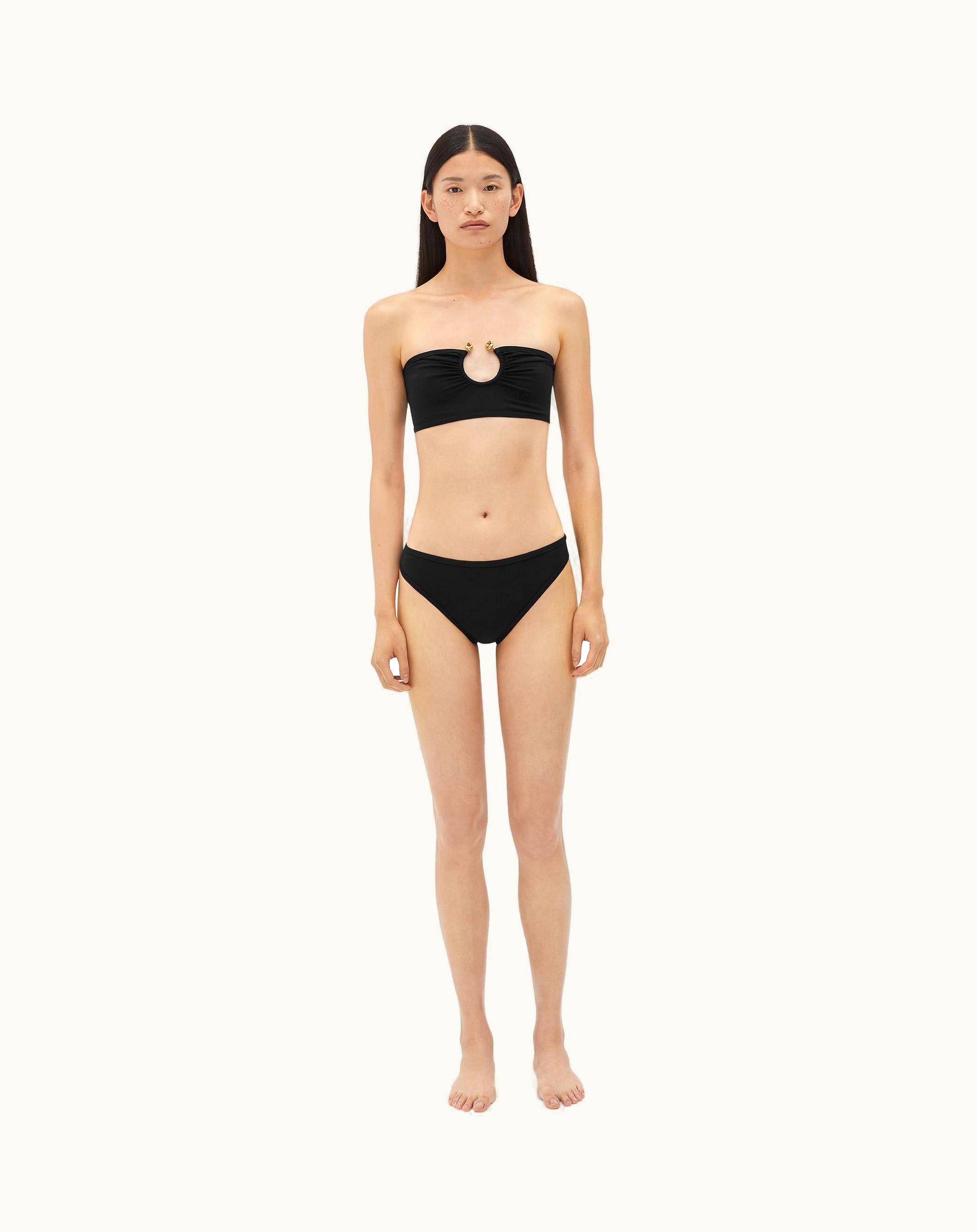 Bottega Veneta Bottega Veneta Women's Stretch Nylon Bikini With Knot Ring In Black