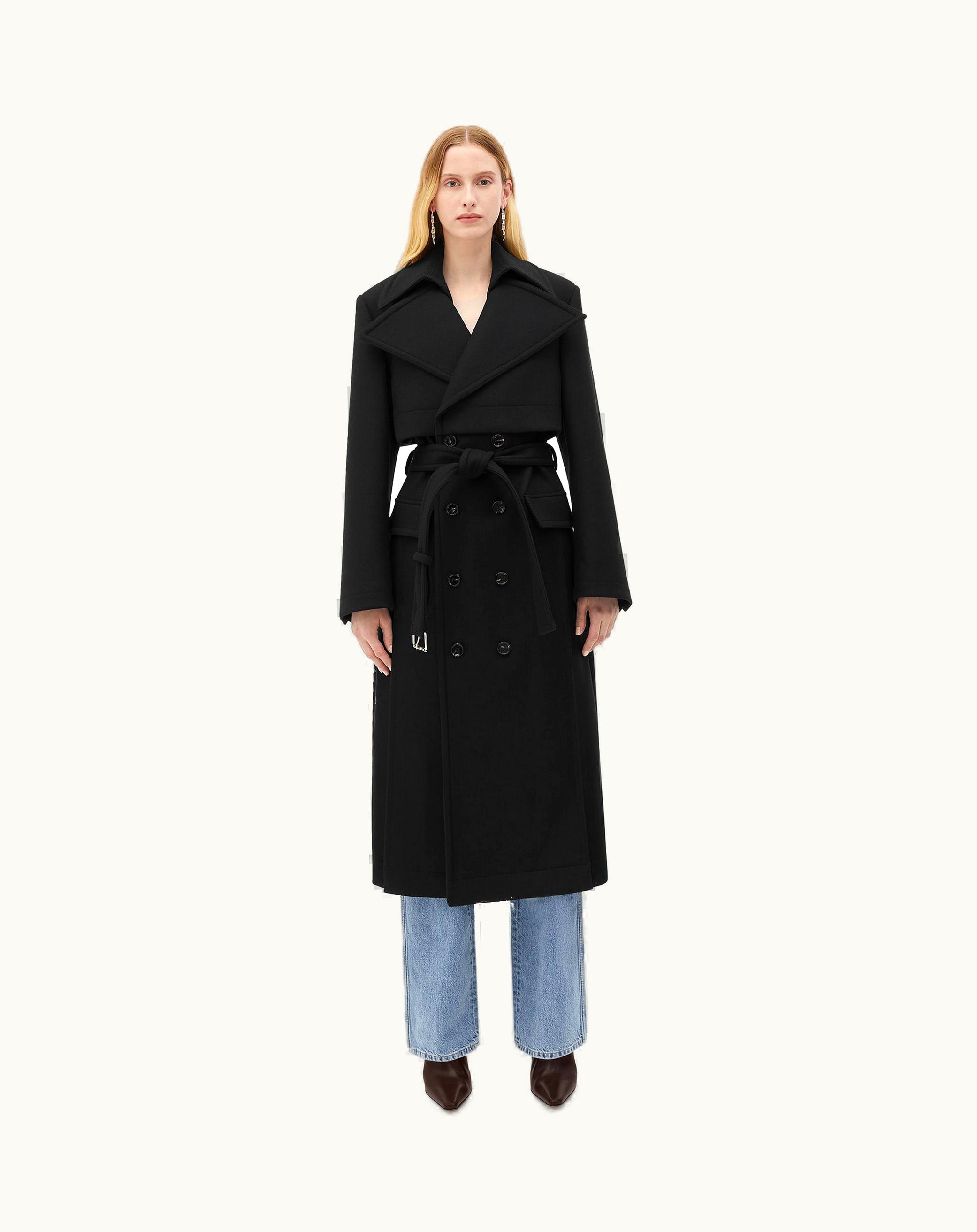 Bottega Veneta Bottega Veneta Women's Felted Wool Belted Coat In Black